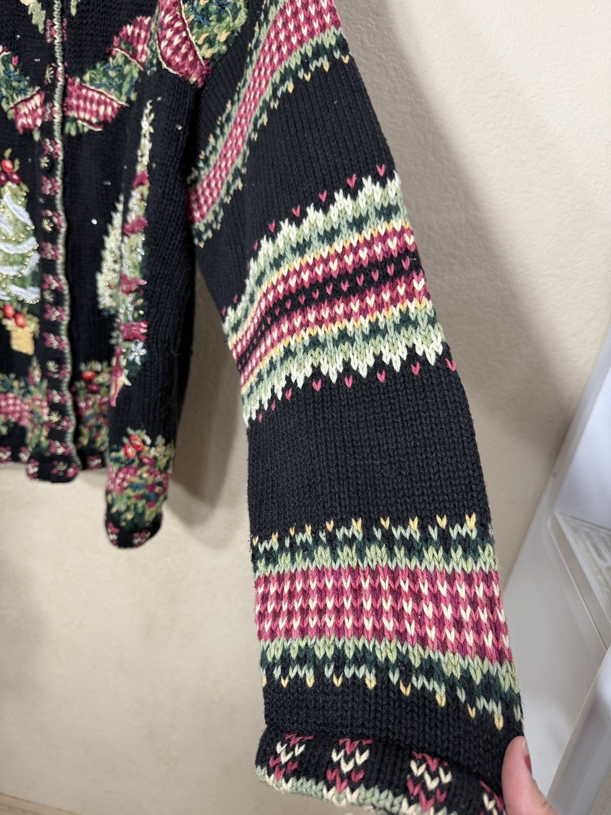 Other Heirloom Collectibles Black Christmas Cardigan Sweater 26/28 Size 3XL / US 20-22 - 5 Thumbnail