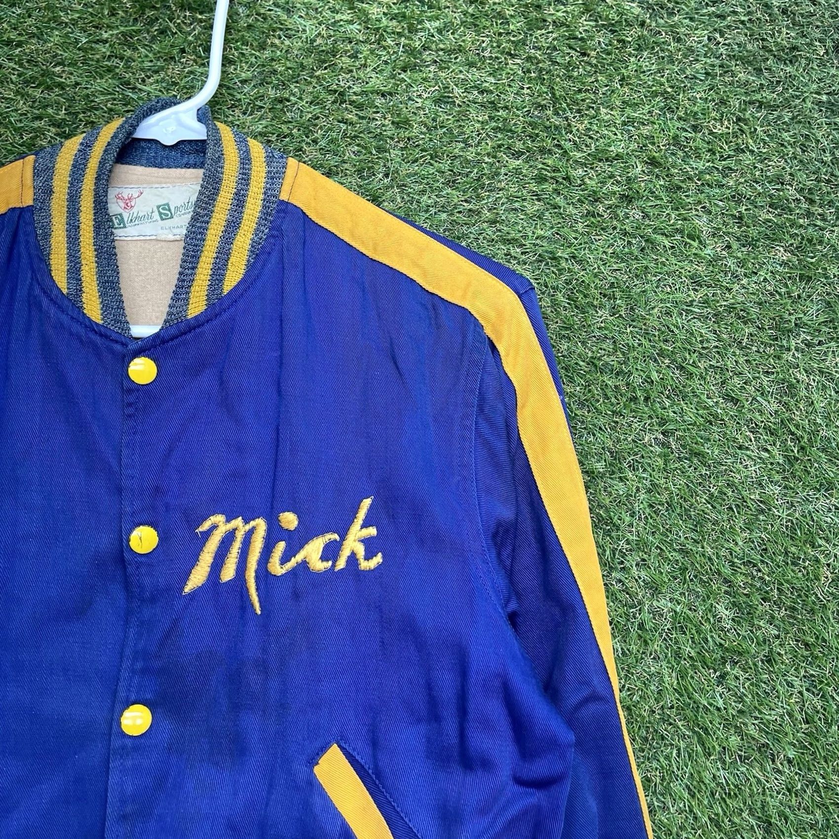 Vintage VINTAGE Joe Charles Sport Shop Chain Stitch Jacket Mens S Blue Gabardine Lined 1940s 50s Varsity College School Sports 40s Mens Size US S / EU 44-46 / 1 - 3 Thumbnail