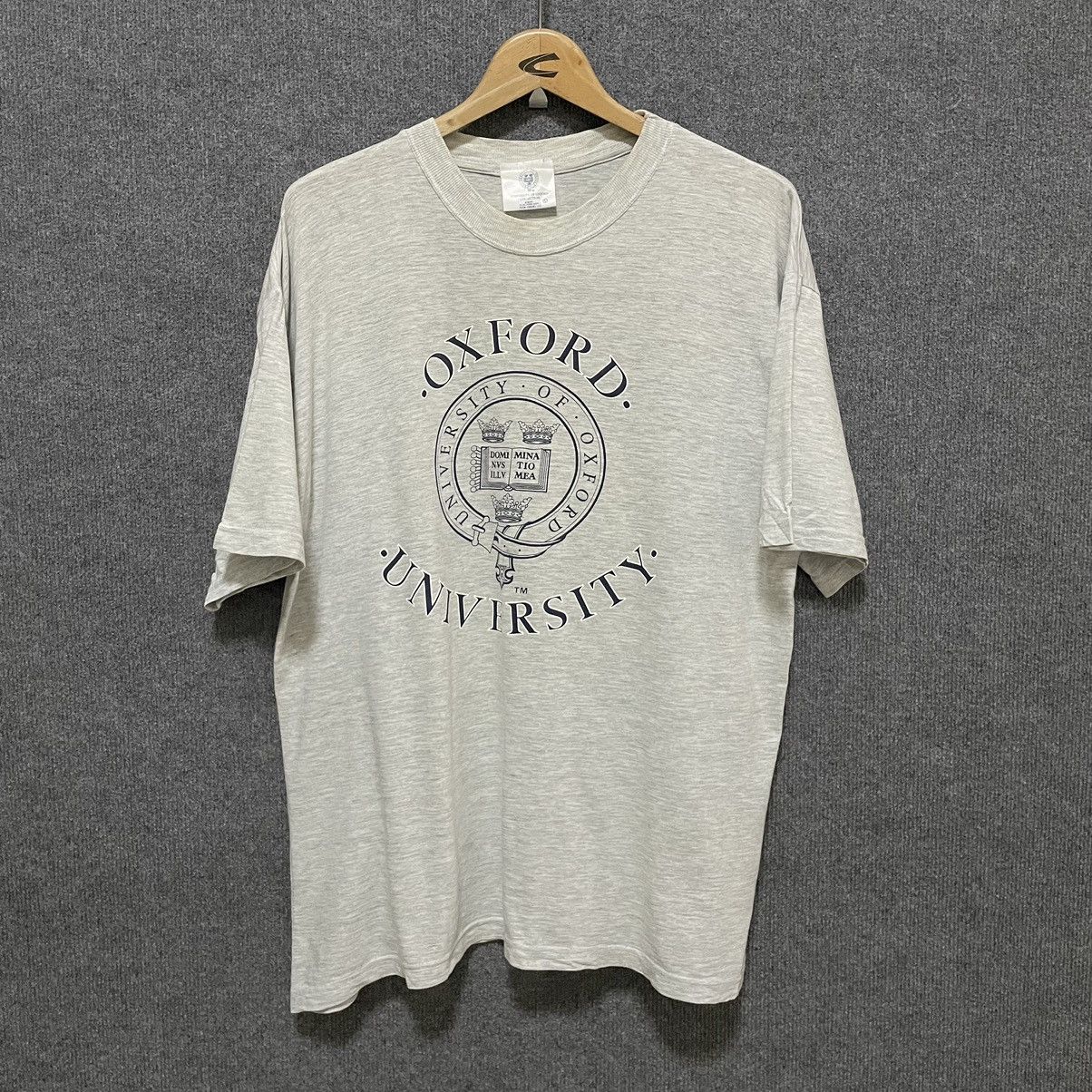 Vintage Vintage 90s Oxford University T Shirt Size US L / EU 52-54 / 3 - 1 Thumbnail