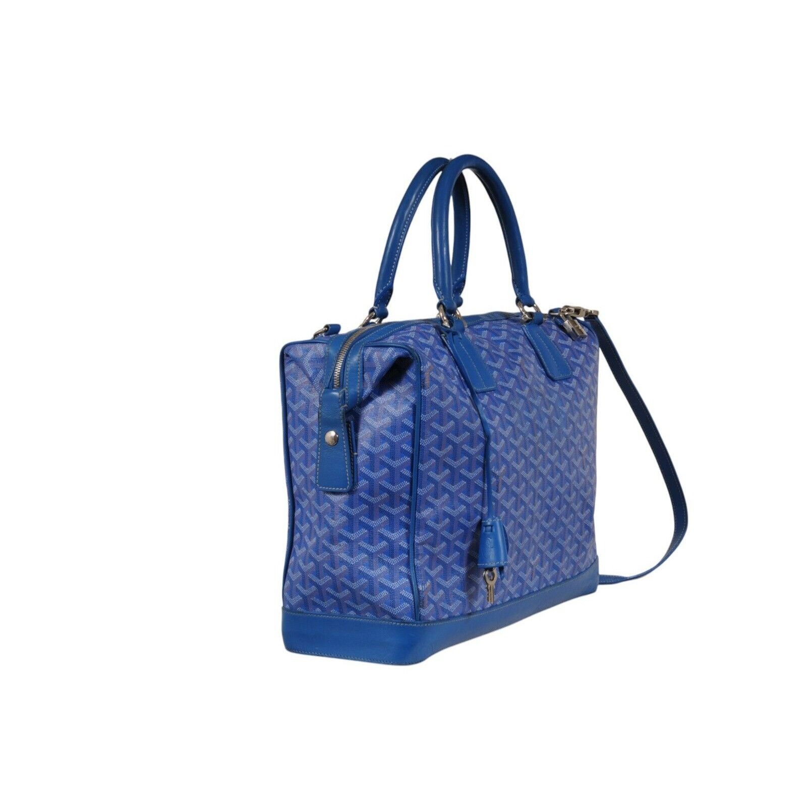 Goyard Victoria GM Blue Crossbody Travel Tote Duffle - 02486 Size ONE SIZE - 4 Thumbnail