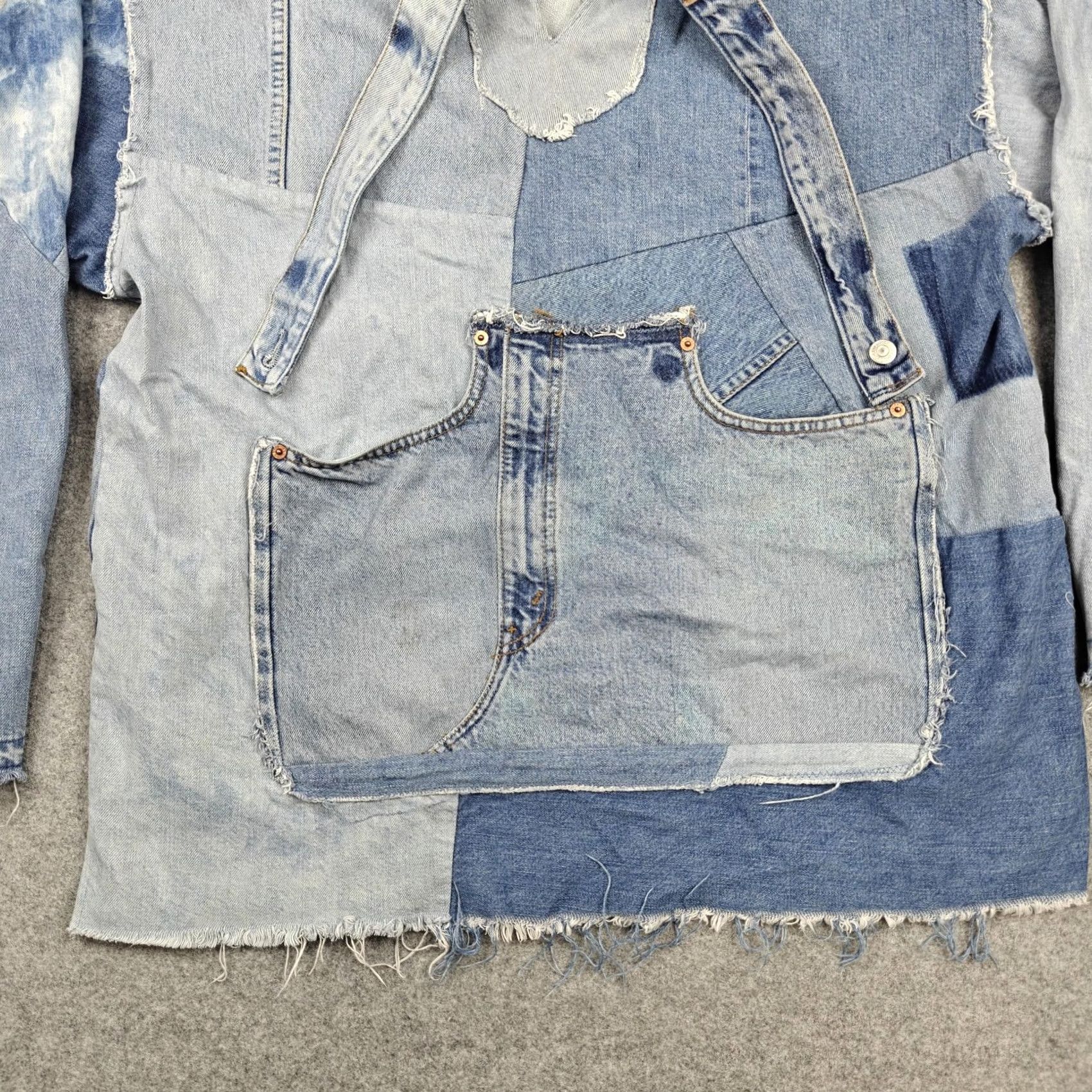 Kapital Kapital Kountry Hoodie Mens One Size Blue Patchwork Denim Remake Japan Pullover Size US M / EU 48-50 / 2 - 3 Thumbnail