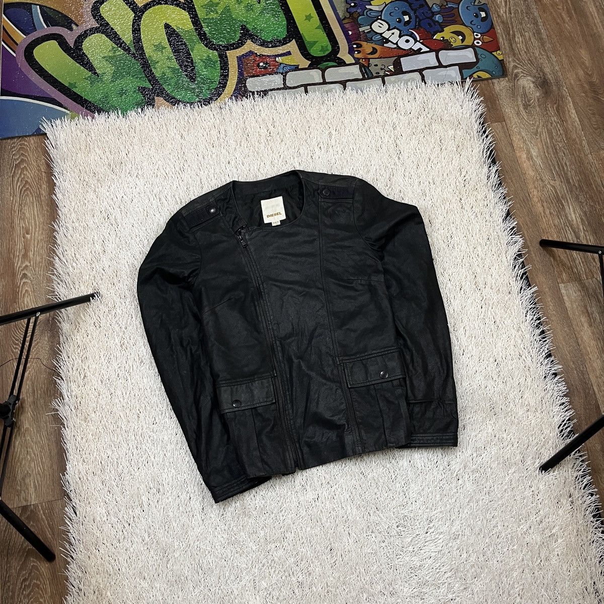 Diesel Diesel Leather Jacket vintage women black size small biker Size S / US 4 / IT 40 - 1 Thumbnail
