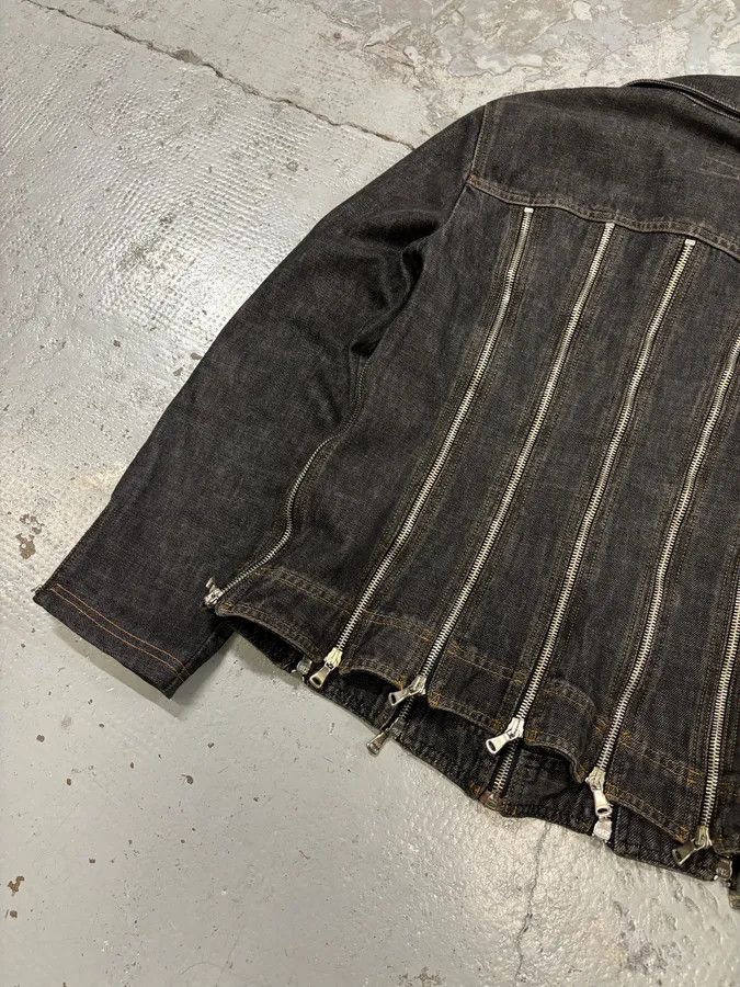 Dolce & Gabbana AW2003 Dolce & Gabbana Black Denim Multi-Zip Jacket and Jeans Set Size M / US 6-8 / IT 42-44 - 15 Thumbnail