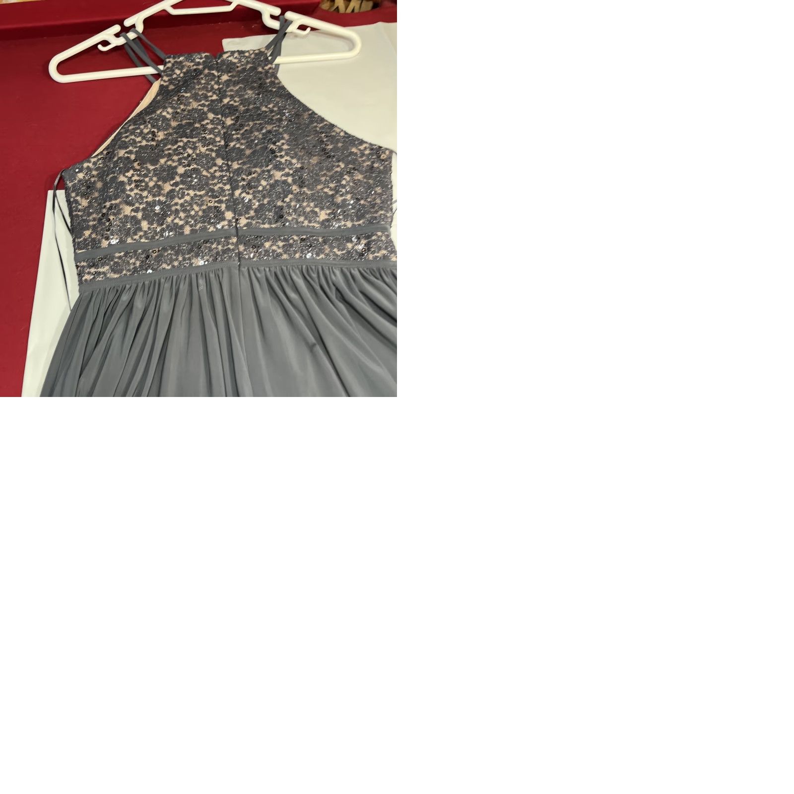 long sleeve gold sequin dress Gold Sequin Shoulder Pad Sleeved Evening Dress main image 0