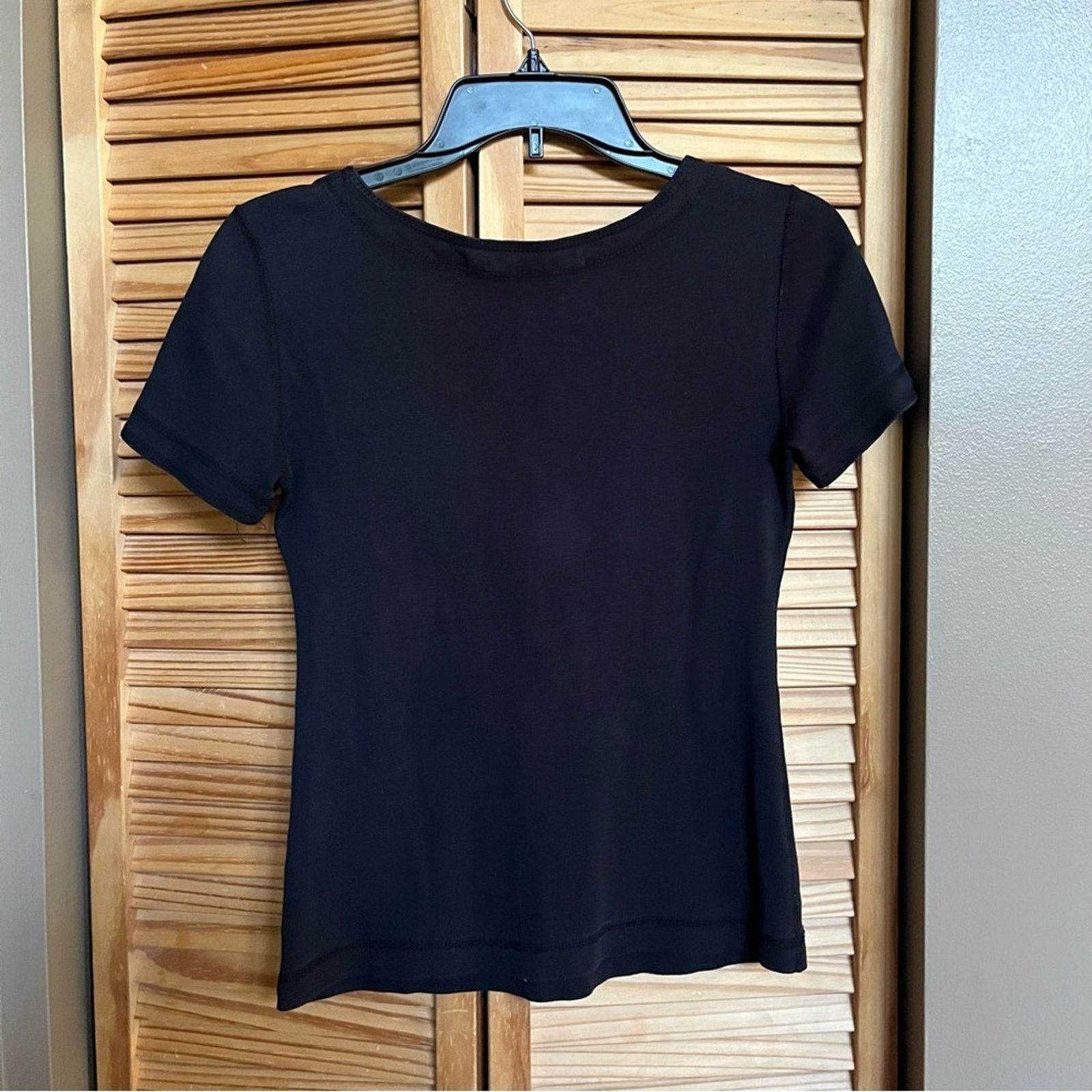 Other Barbara Lesser Fibers Tshirt Black Short Sleeve T-Shirt Knit Size S / US 4 / IT 40 - 4 Thumbnail