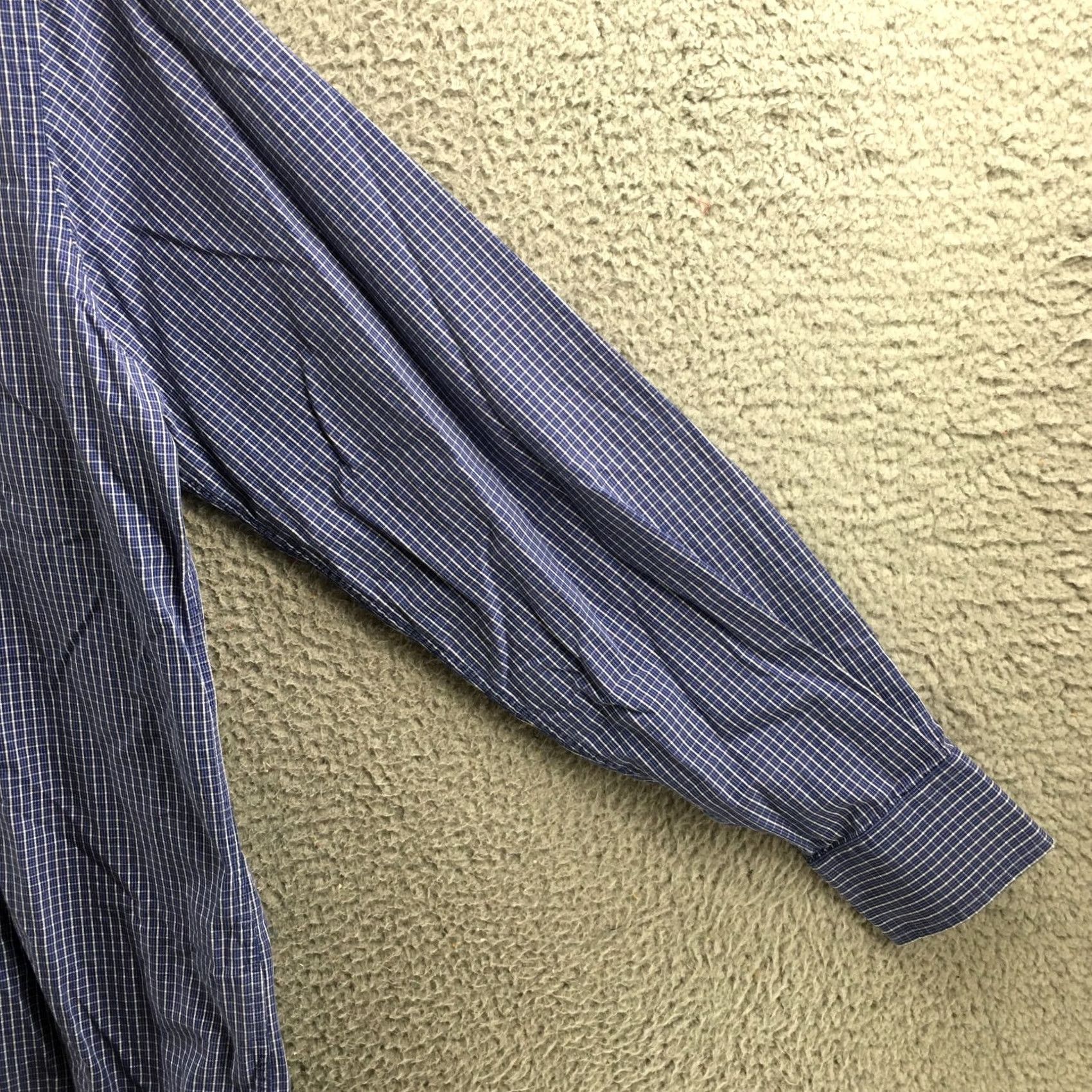 Tommy Hilfiger Tommy Hilfiger Shirt Mens 16 1/2 Blue Cotton Gingham Long Sleeve Button Down Shirt Size US L / EU 52-54 / 3 - 5 Thumbnail