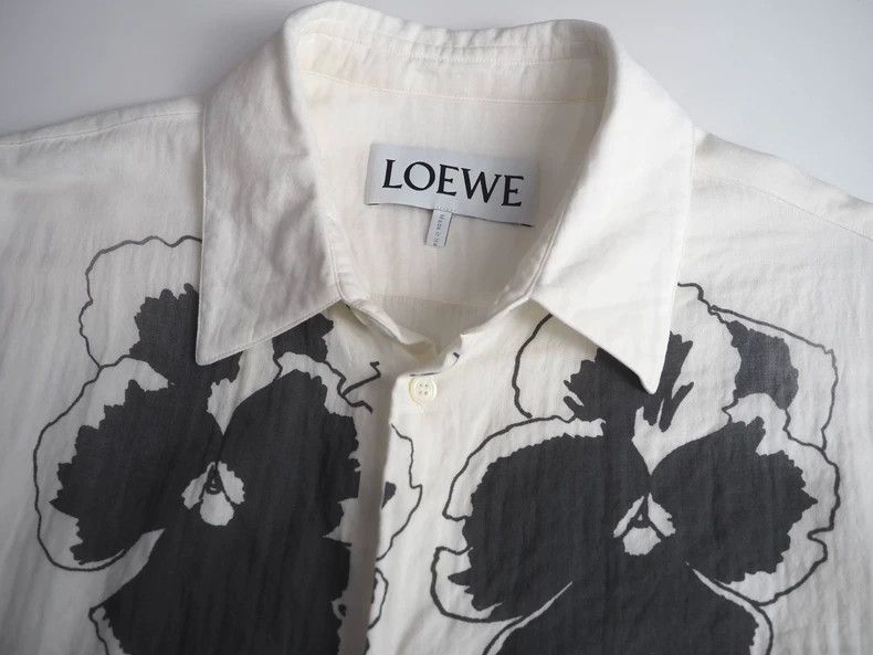 Loewe LOEWE size44 White floral graffiti shirt Size US S / EU 44-46 / 1 - 6 Thumbnail
