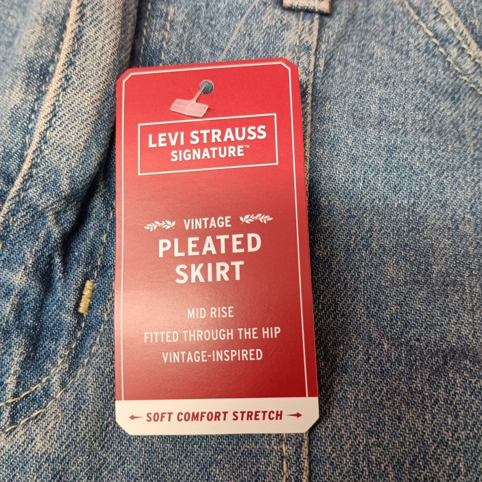 Levi's Levi Strauss Blue Denim Pleated Skirt Women's Size 2 W26 Size 26" / US 2 / IT 38 - 4 Thumbnail