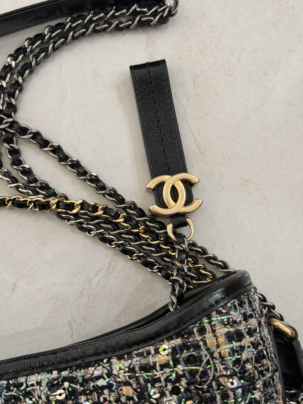 Chanel Chanel Gabrielle Medium Hobo Quilted Bag Sequins Size ONE SIZE - 3 Thumbnail