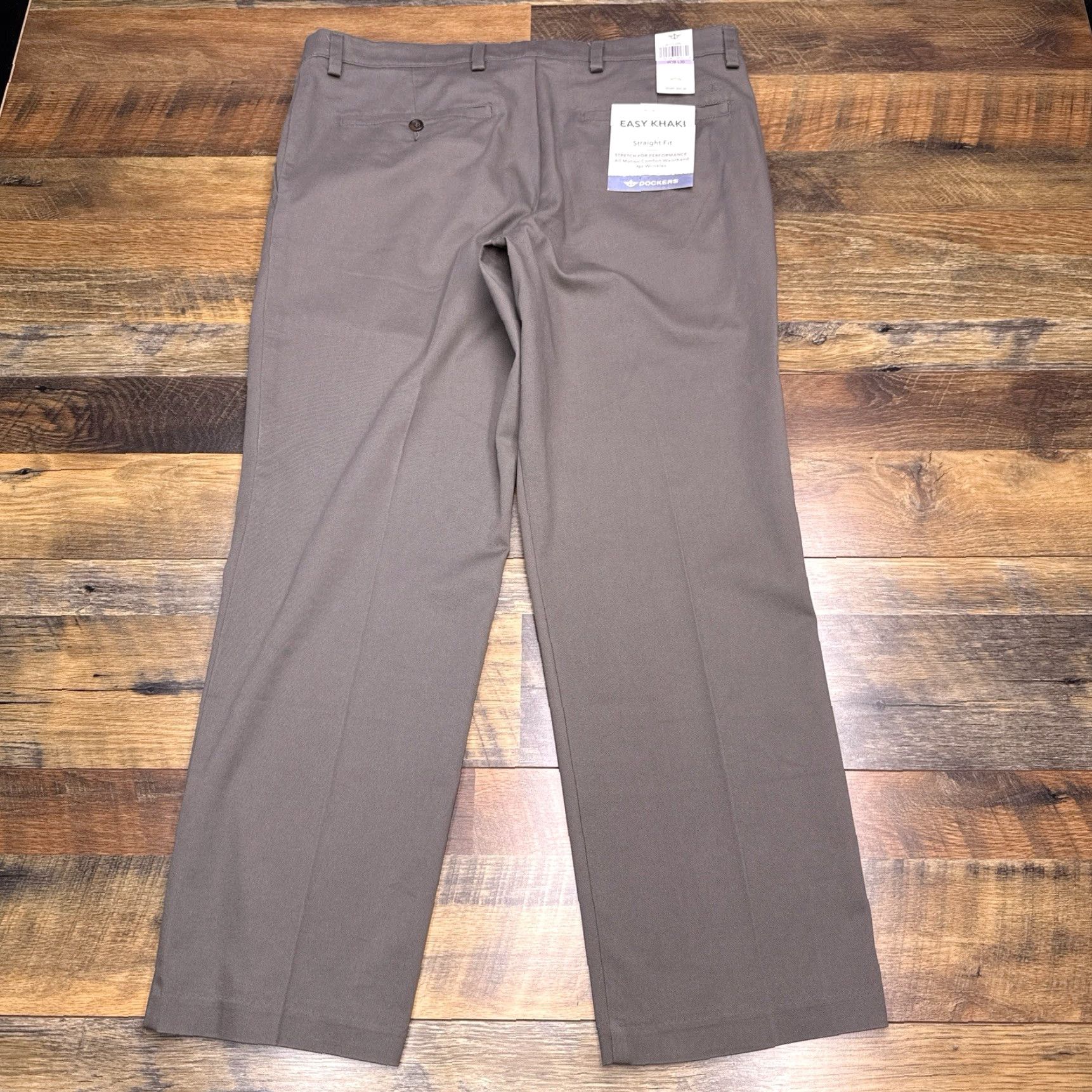 Dockers VINTAGE is not applicable; title: DOCKERS Pants Khakis 38x30 Tan Straight Fit Stretch Regular Mens Brown Cotton Blend Modern Workwear Casual Pants Size US 38 / EU 54 - 3 Thumbnail