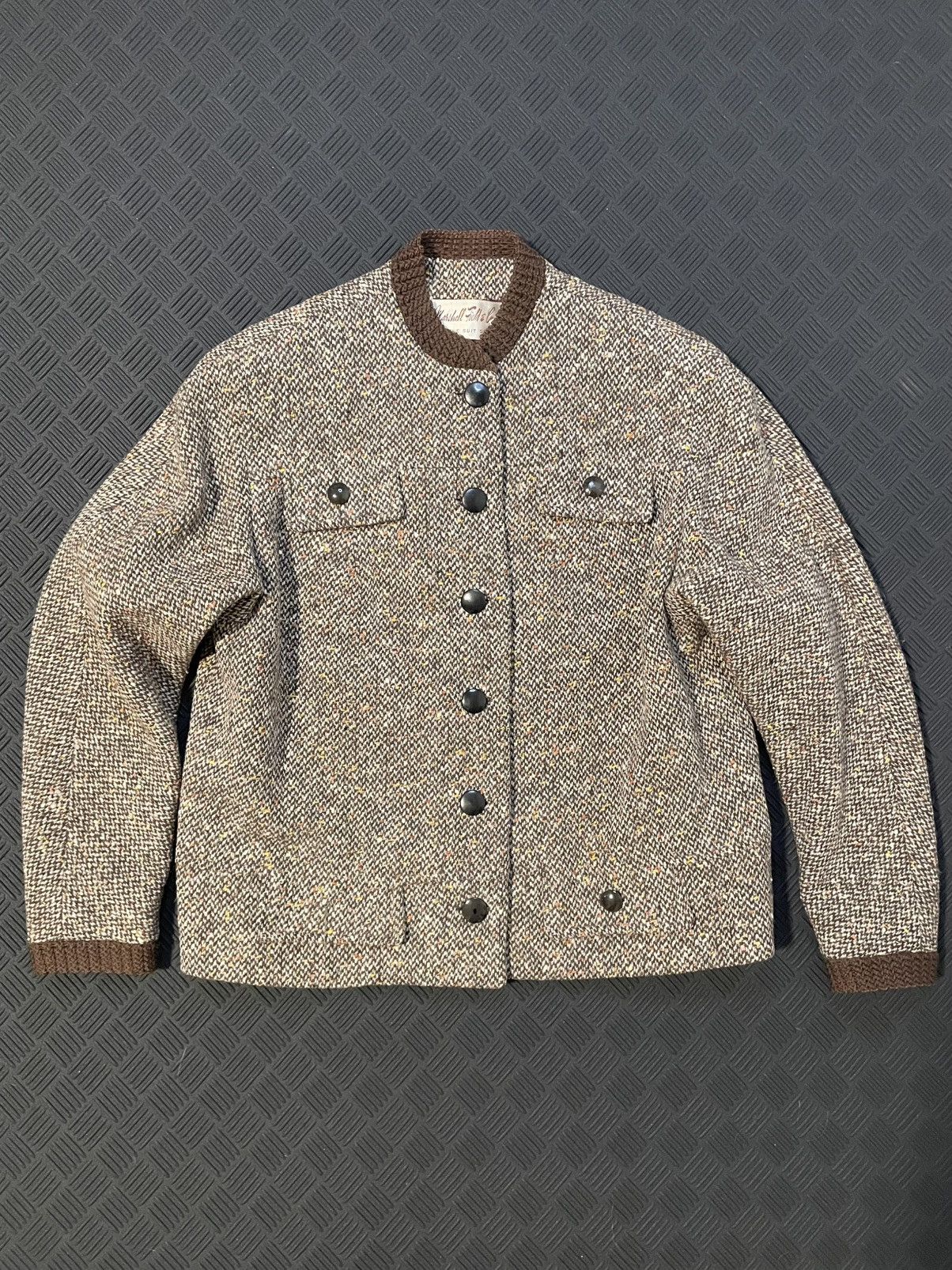 Vintage 50s Wool Marshall Field Tweed Jacket