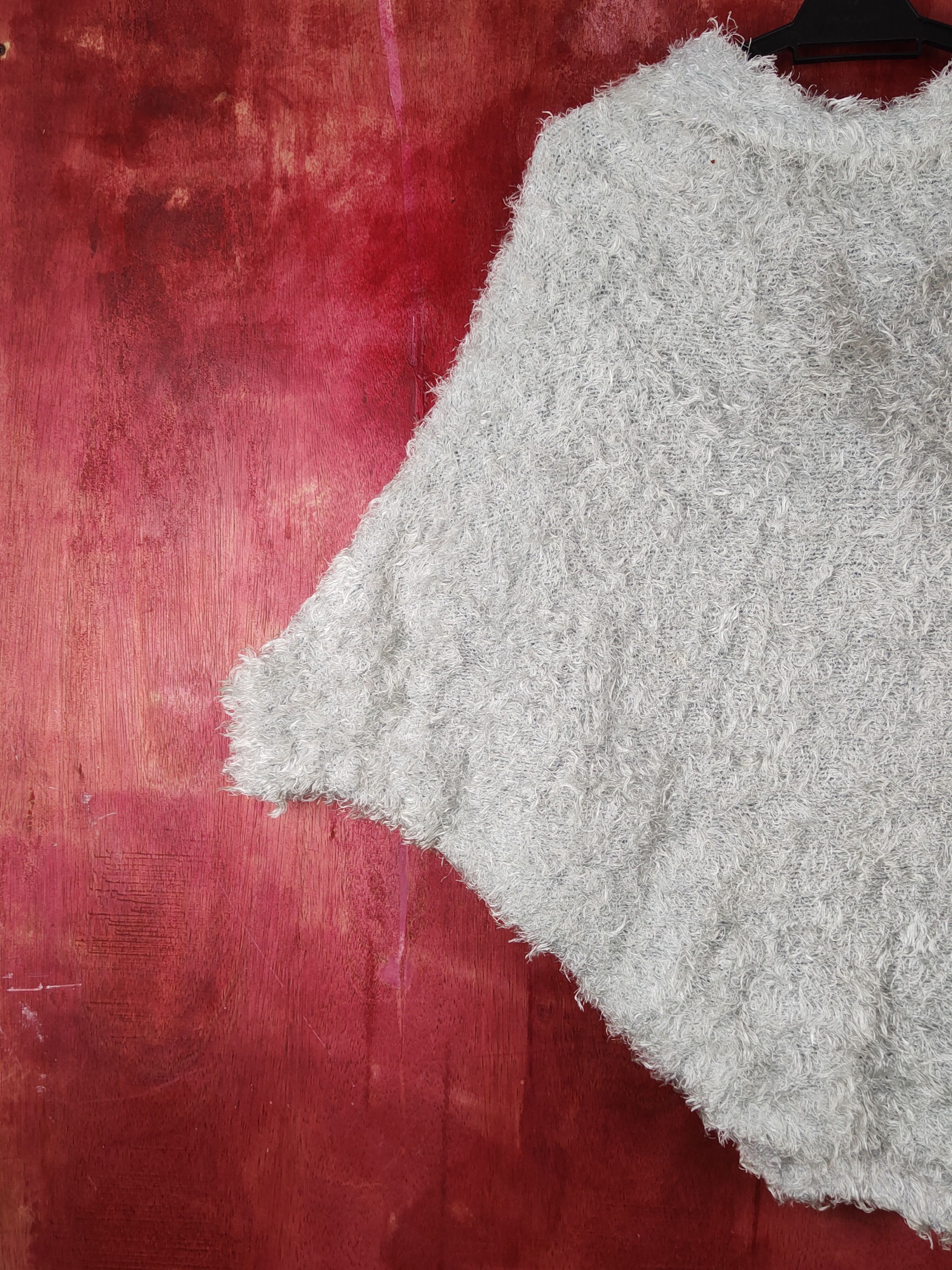 Homespun Knitwear × Japanese Brand × Vintage Shiloh Light Blue Shag Shaggy Fur Mohair Knitwear #S1922 Size US M / EU 48-50 / 2 - 8 Thumbnail