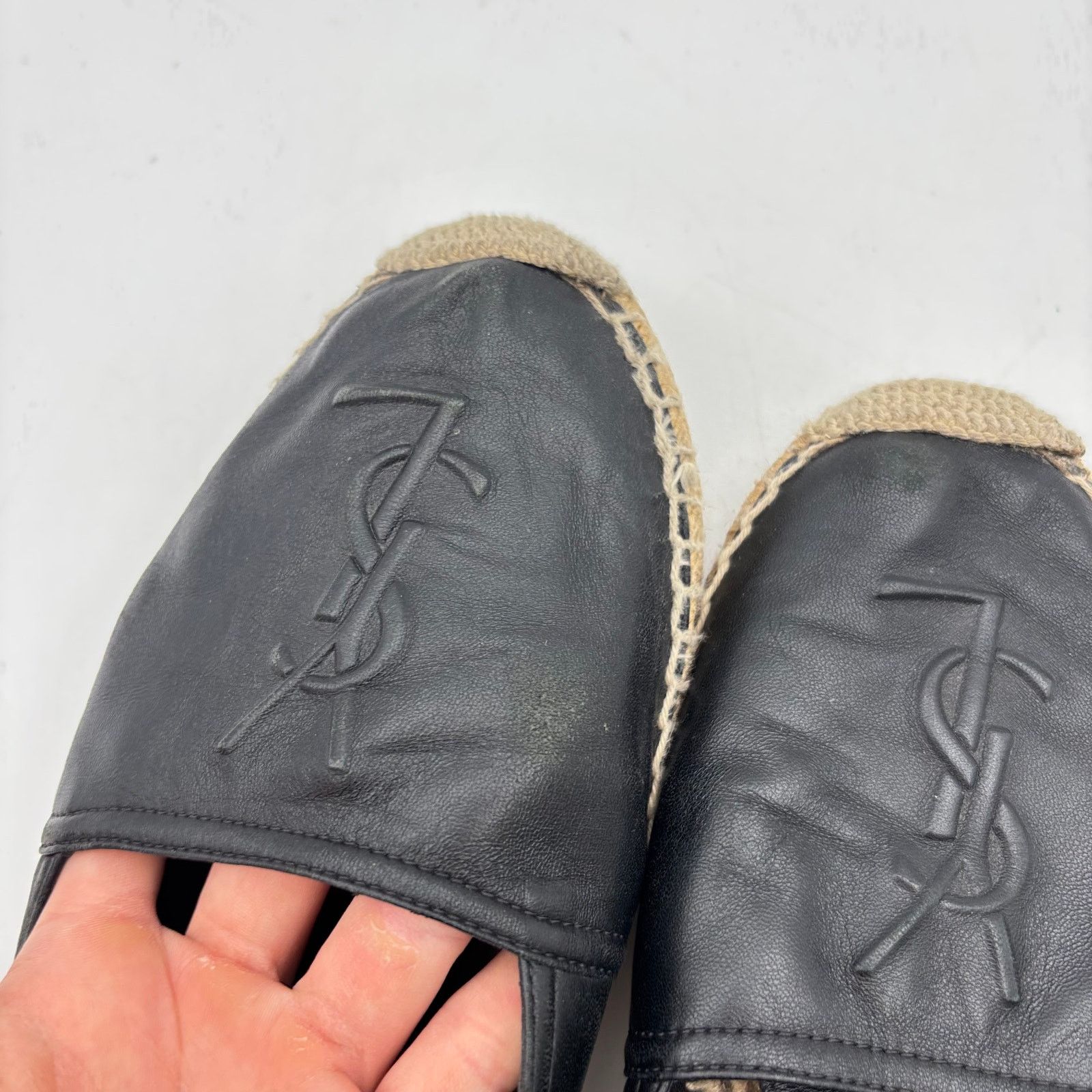 Saint Laurent Paris YSL Saint Laurent Logo Leather Espadrille Shoes Men 43 US 10 Size US 9 / IT 39 - 12 Thumbnail