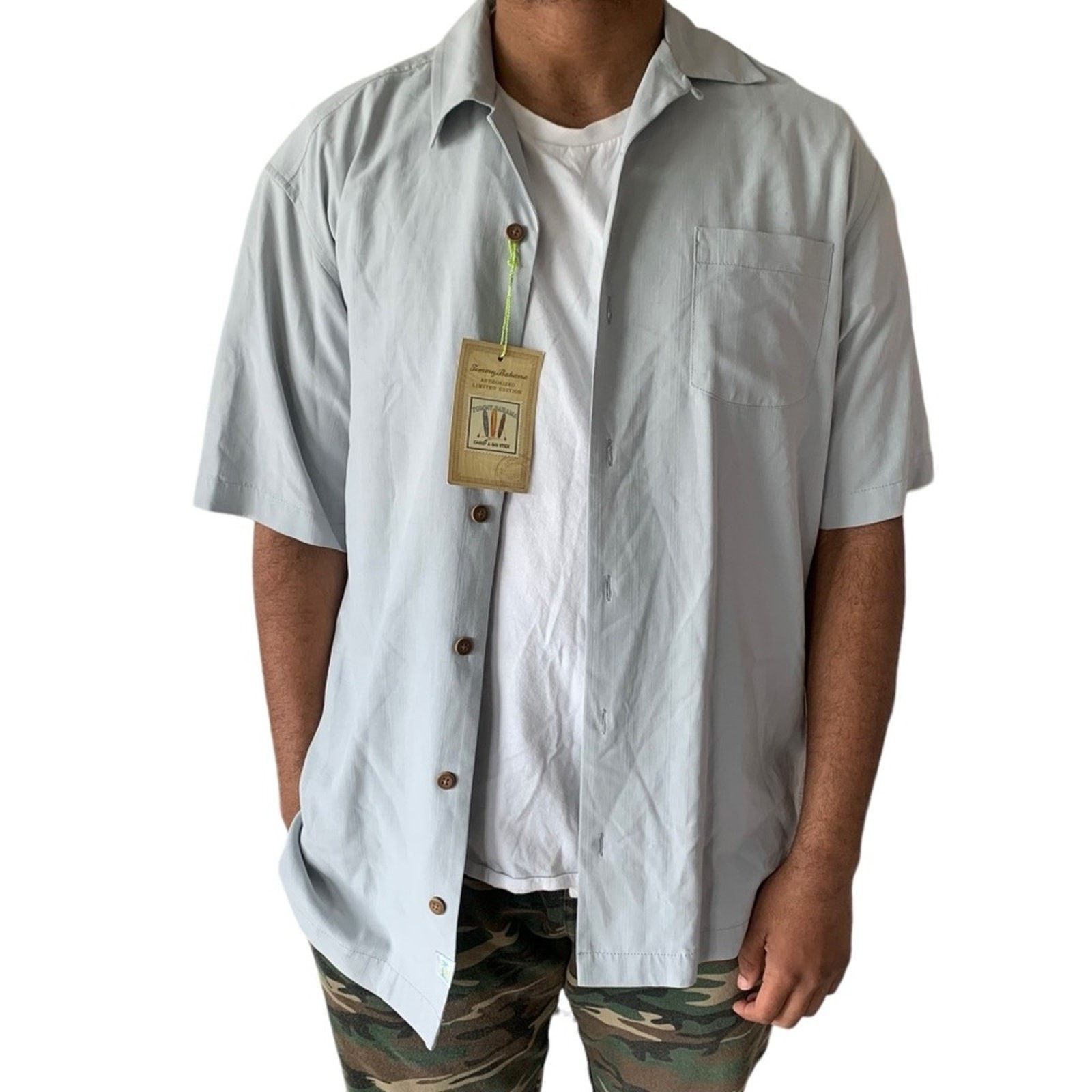 Tommy Bahama Tommy Bahama Silk Carry A Big Stick Embroidery Surfboards Size US S / EU 44-46 / 1 - 3 Thumbnail