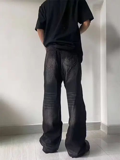 Japanese Brand × Jean Vintage washed black rippled rare jeans Size US 30 / EU 46 - 3 Thumbnail