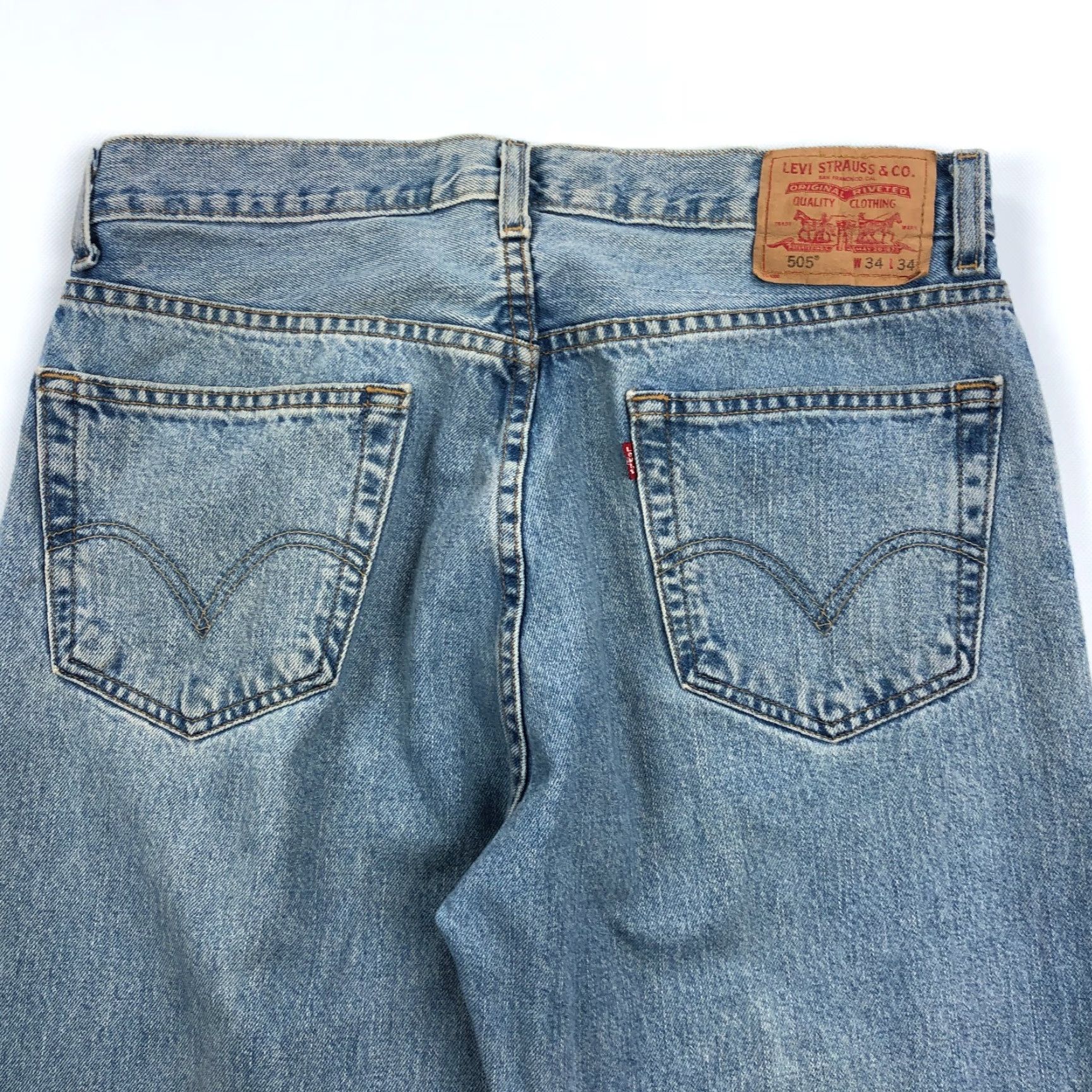 Levi's Levi's 505 Jeans Men 34x34 Blue Denim Vintage Y2K 5-Pocket Regular Fit Straight USA Rocker American Size US 34 / EU 50 - 4 Thumbnail