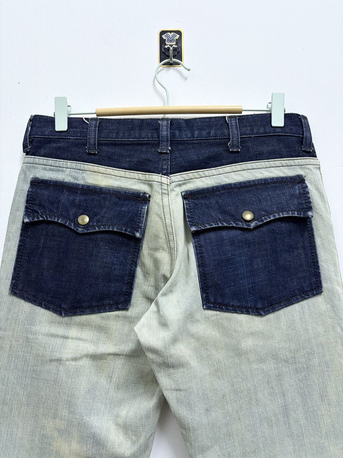 Number (N)ine 2000’s Number (N)ine Multi Pocket Distress Denim Jeans Size US 30 / EU 46 - 4 Thumbnail