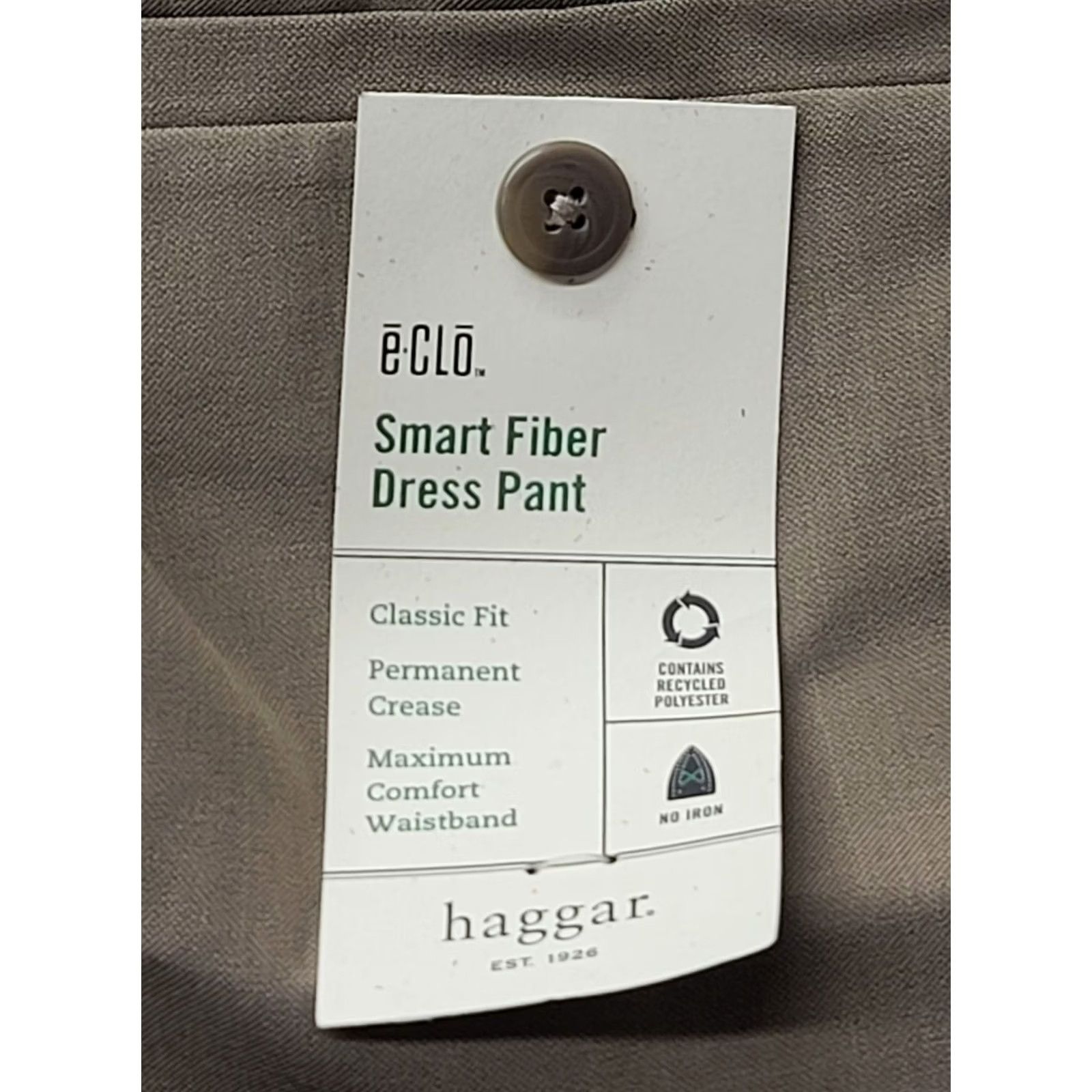 Haggar Haggar Smart Fiber Dress Pants Mens 36x29 Classic Fit Straight Leg Repreve Casual Dress Pants Worldwide Size US 36 / EU 52 - 2 Thumbnail