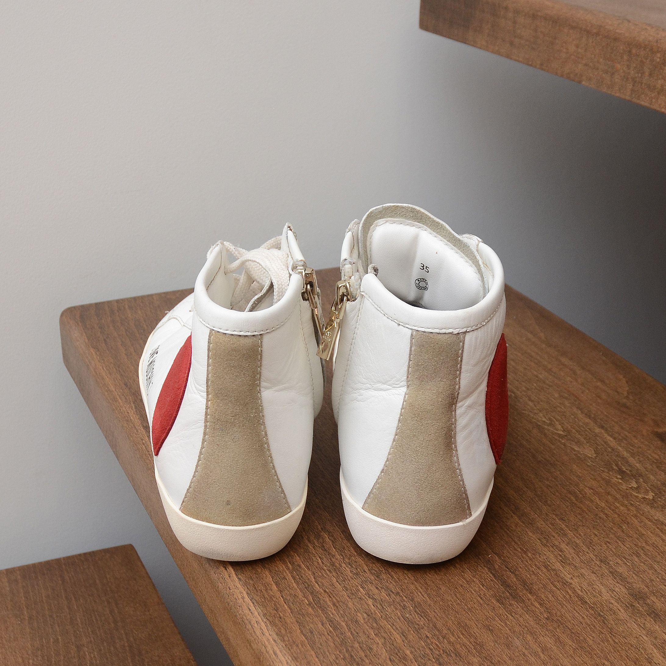 Love Moschino Love Moschino Women's White Mid Top Sneakers Size 35 EU Size US 4 / IT 34 - 6 Thumbnail