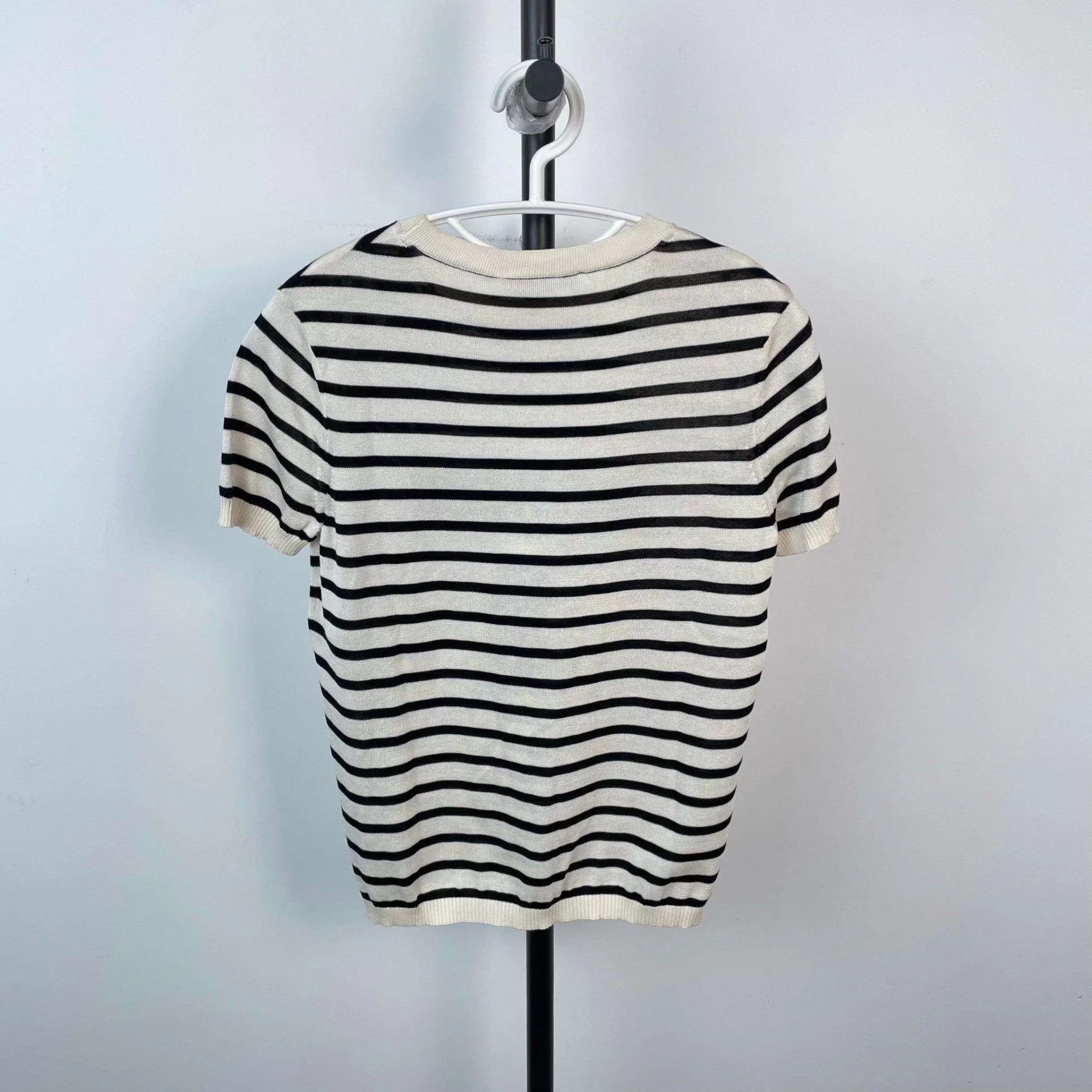 Dior Dior Stripe Knit Short Sleeve 36 Colorblocked Size XS / US 0-2 / IT 36-38 - 2 Thumbnail
