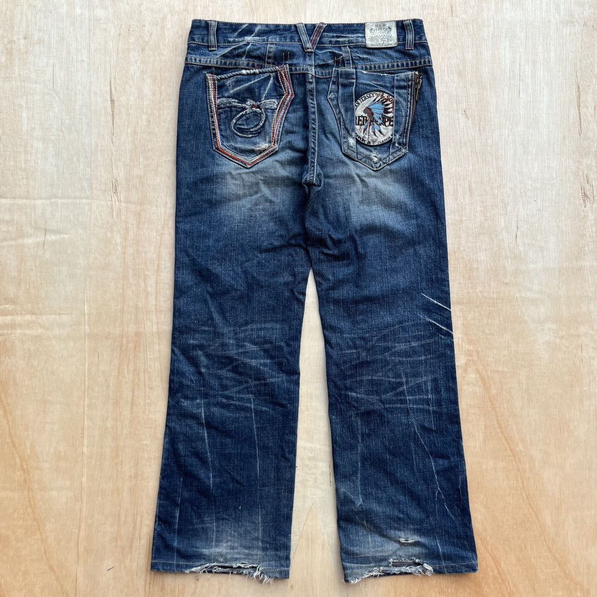 Japanese Brand RED PEPPER DISTRESSED DENIM JAPANESE BRAND CLASSIC WEAR HG Size US 34 / EU 50 - 10 Thumbnail