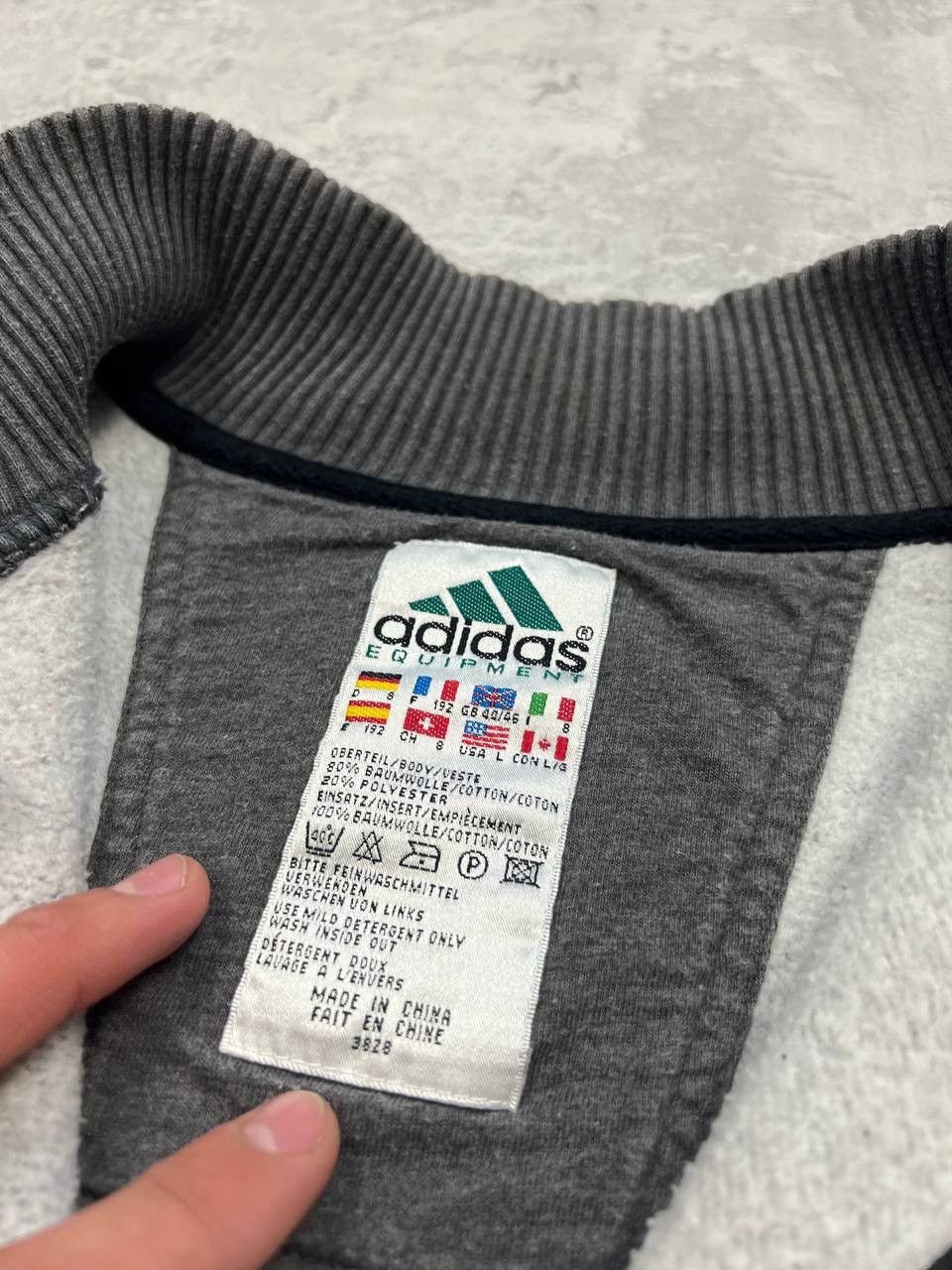 Adidas Vintage Adidas Equipment 1/4 Zip Sweatshirt Center Logo Size US L / EU 52-54 / 3 - 13 Thumbnail