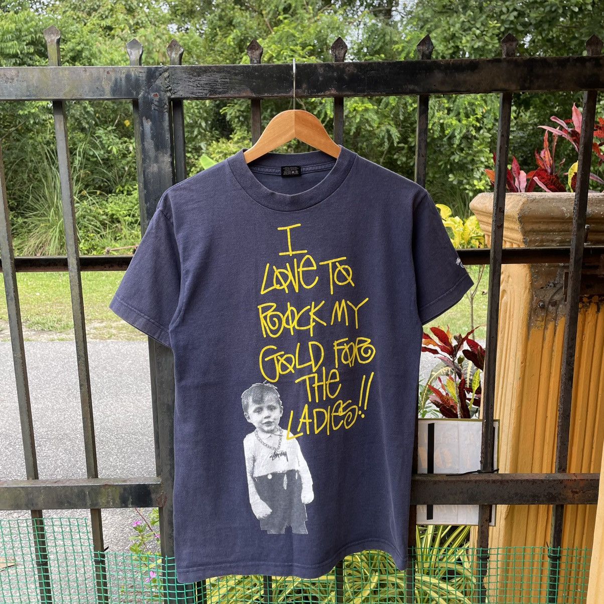 00's USA製 \"OLD STUSSY\" Kids Photo 00s OLD STUSSY/Kid`s Photo print Tee/S/キッズフォトプリントT