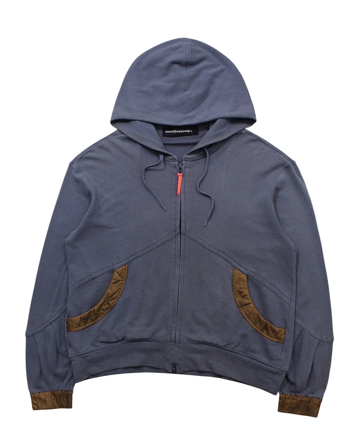 Issey Miyake × Japanese Brand × mercibeaucoup SS2013 MERCIBEAUCOUP TWO-TONE PANEL HOODIE Size S / US 4 / IT 40 - 1 Thumbnail