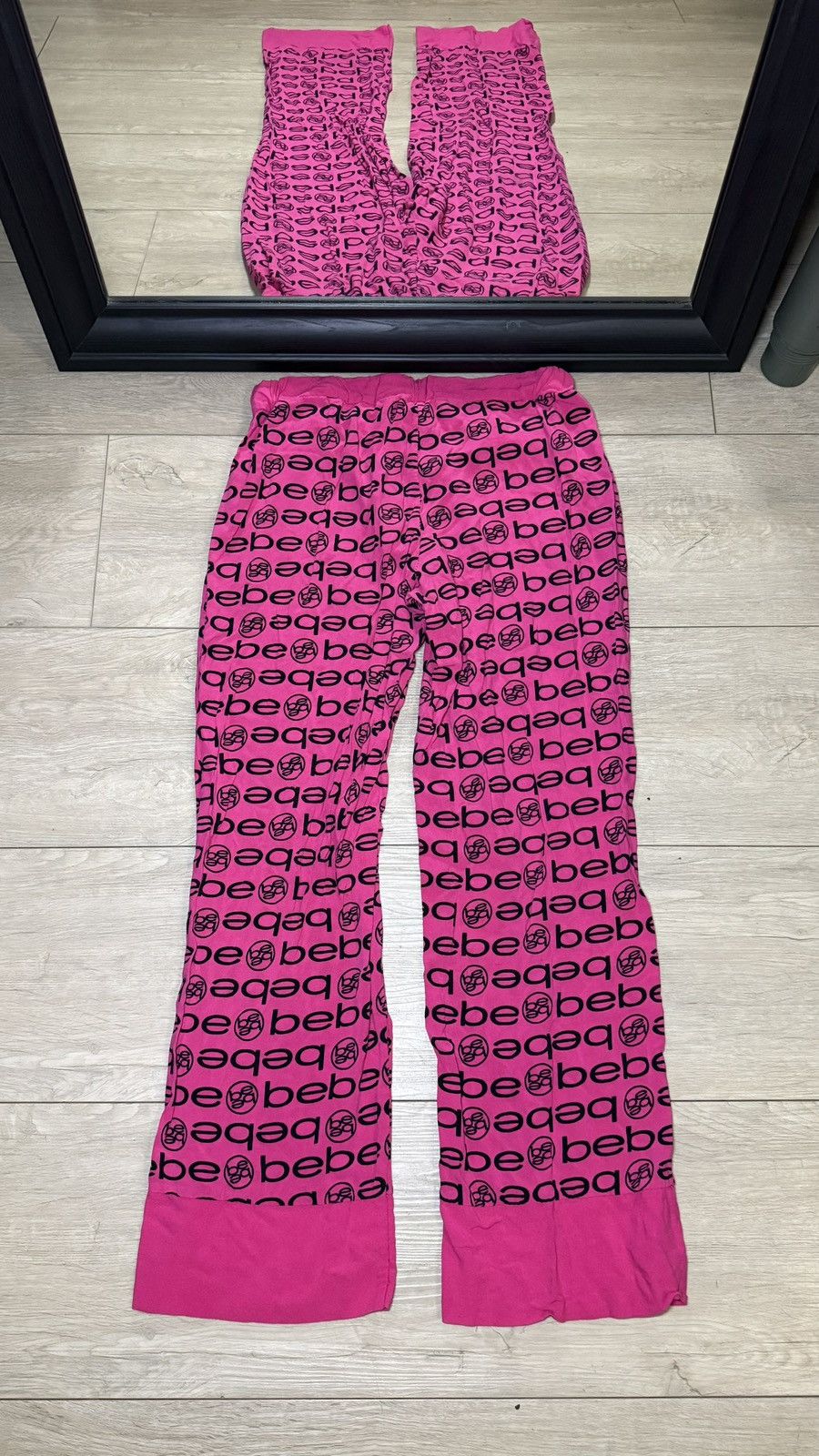 Bebe Y2K 2000s Bebe All Over Print Sleepwear Pajama Sweats Size 34" / US 12 / IT 48 - 2 Thumbnail