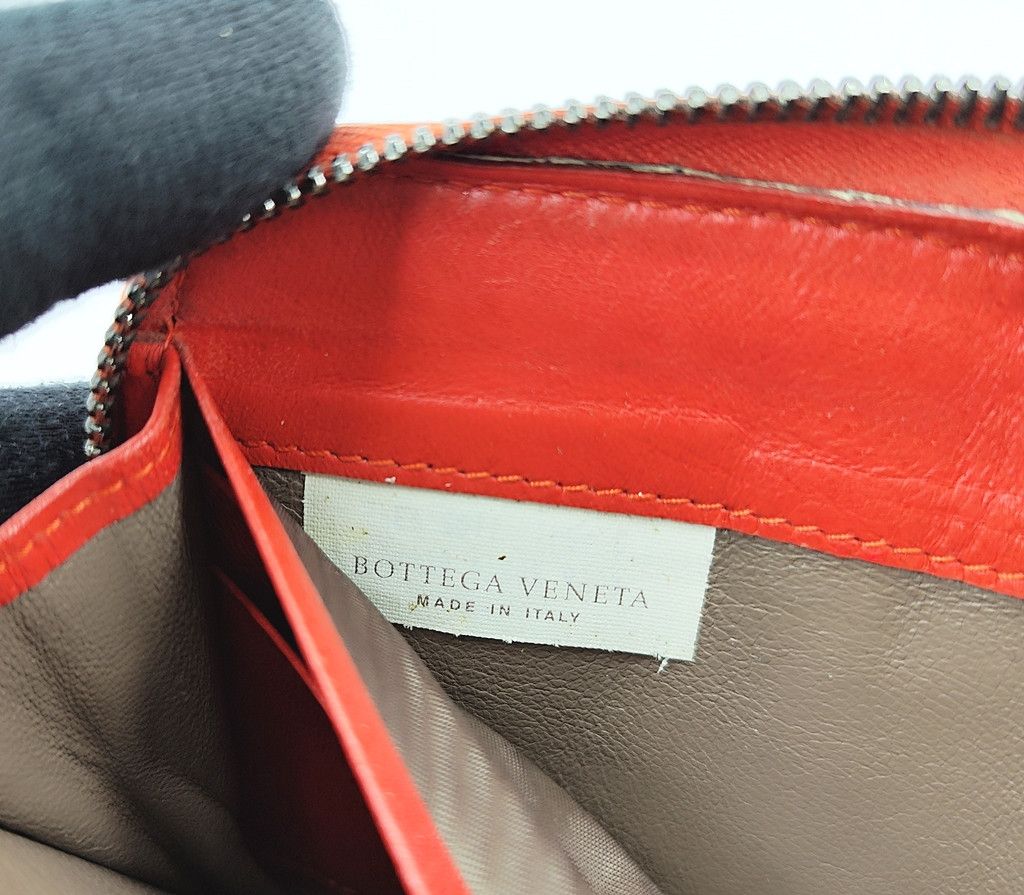 Bottega Veneta BOTTEGA VENETA intrecciato orange snake skin zipper wallet Size ONE SIZE - 2 Thumbnail