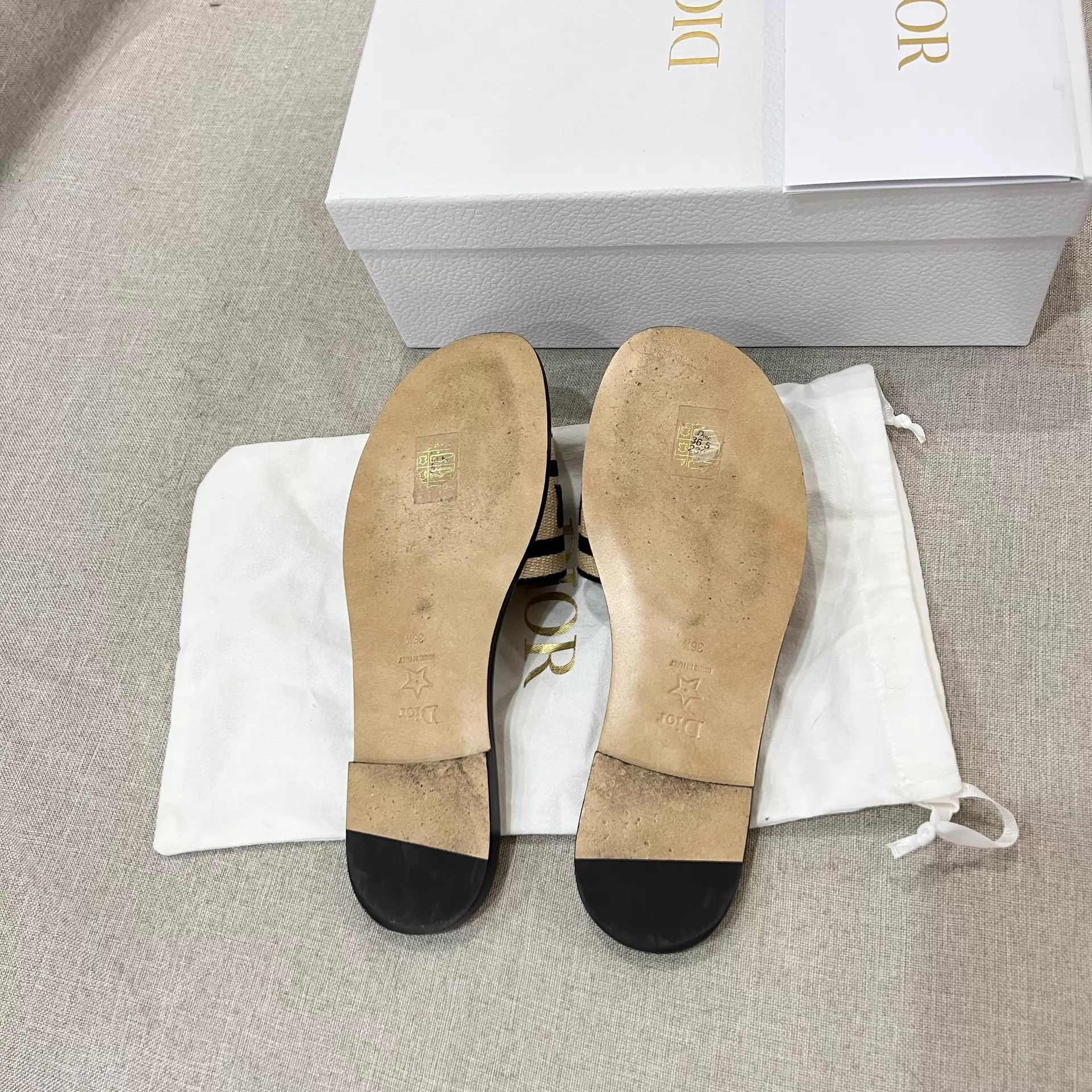 Dior Dior Slogan Logo Slide 36.5 99N w/ Box & Dust Bag Size US 6 / IT 36 - 5 Thumbnail