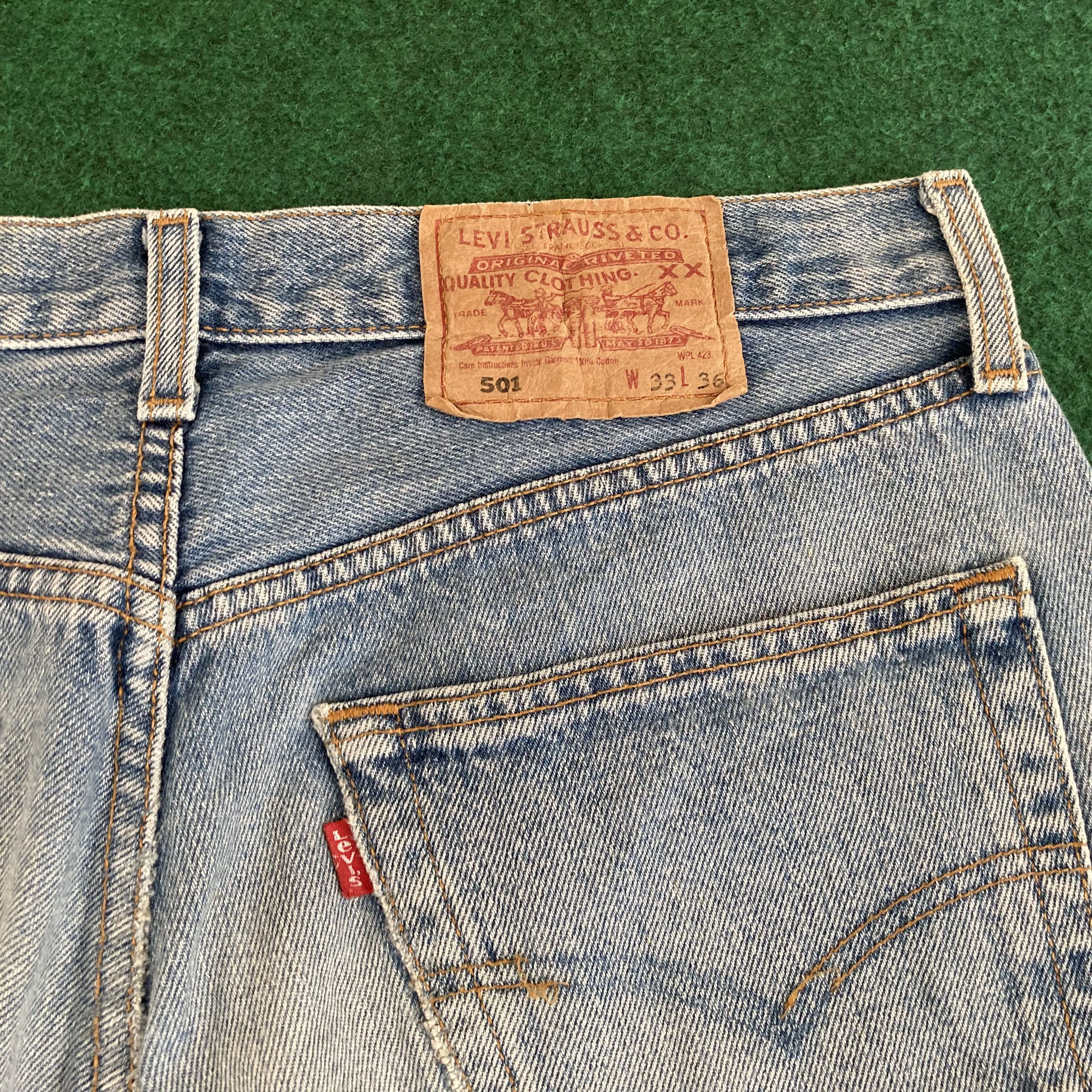 Levi's × Vintage Vtg Levis 501 Short Blue Jorts Jeans Size US 32 / EU 48 - 9 Thumbnail