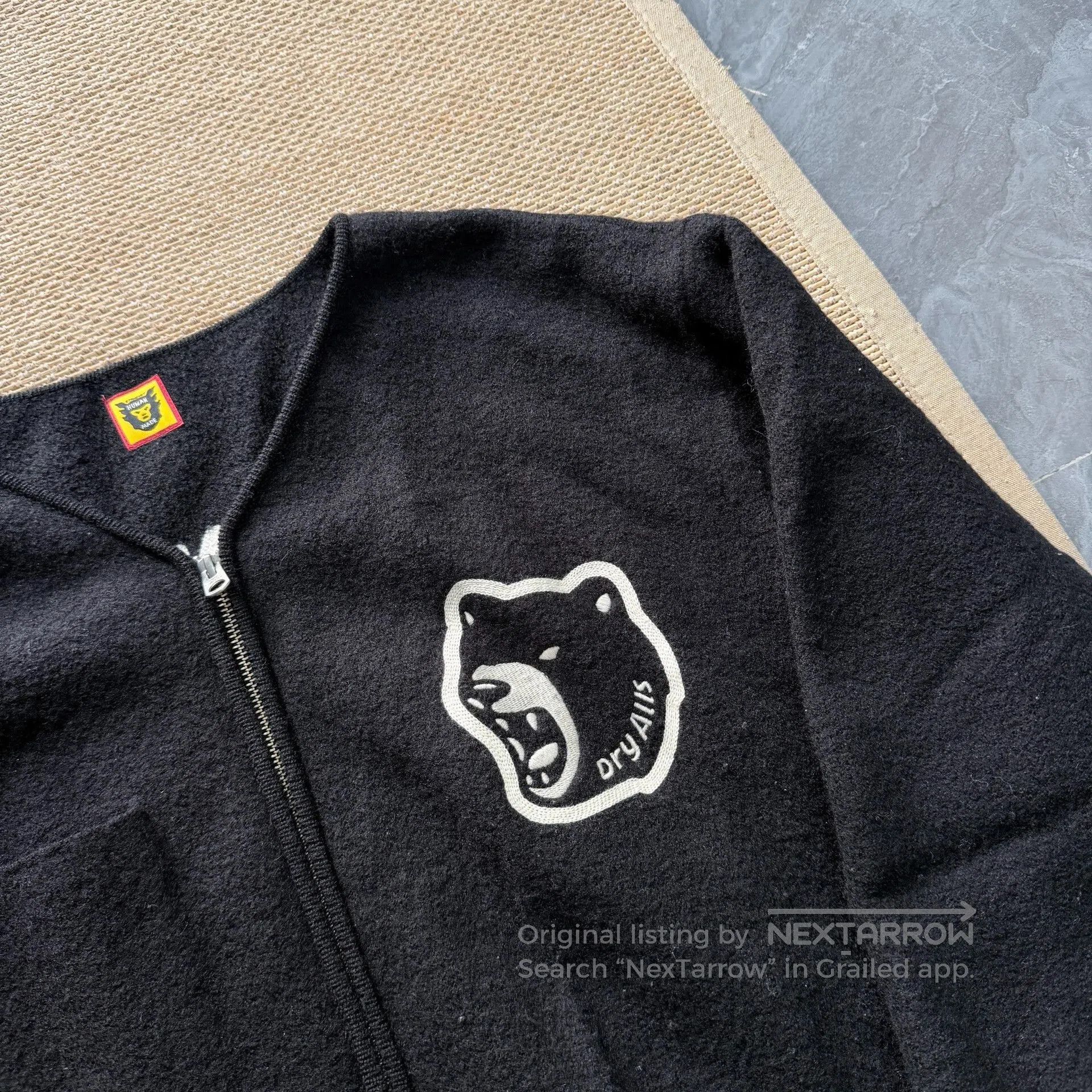 Human Made Human Made Black Fleece Knit Zip Jacket. Size US XL / EU 56 / 4 - 3 Thumbnail