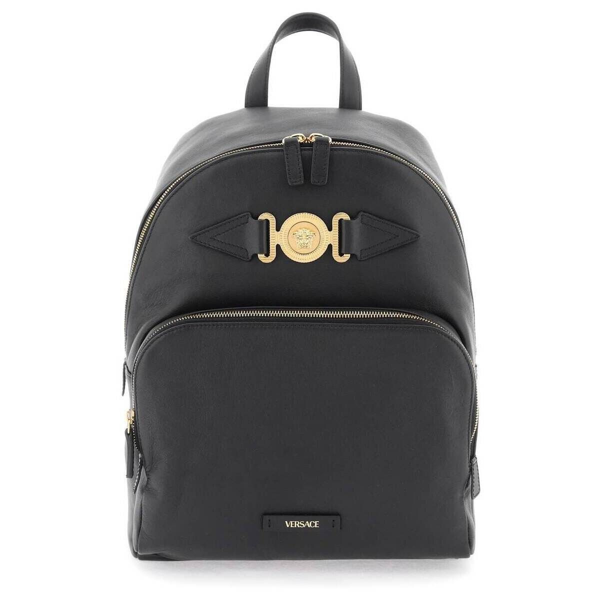 Versace Backpack Multicolor Logo Leather Black Versace Nylon Backpack - Blue Backpacks, Handbags  main image 2