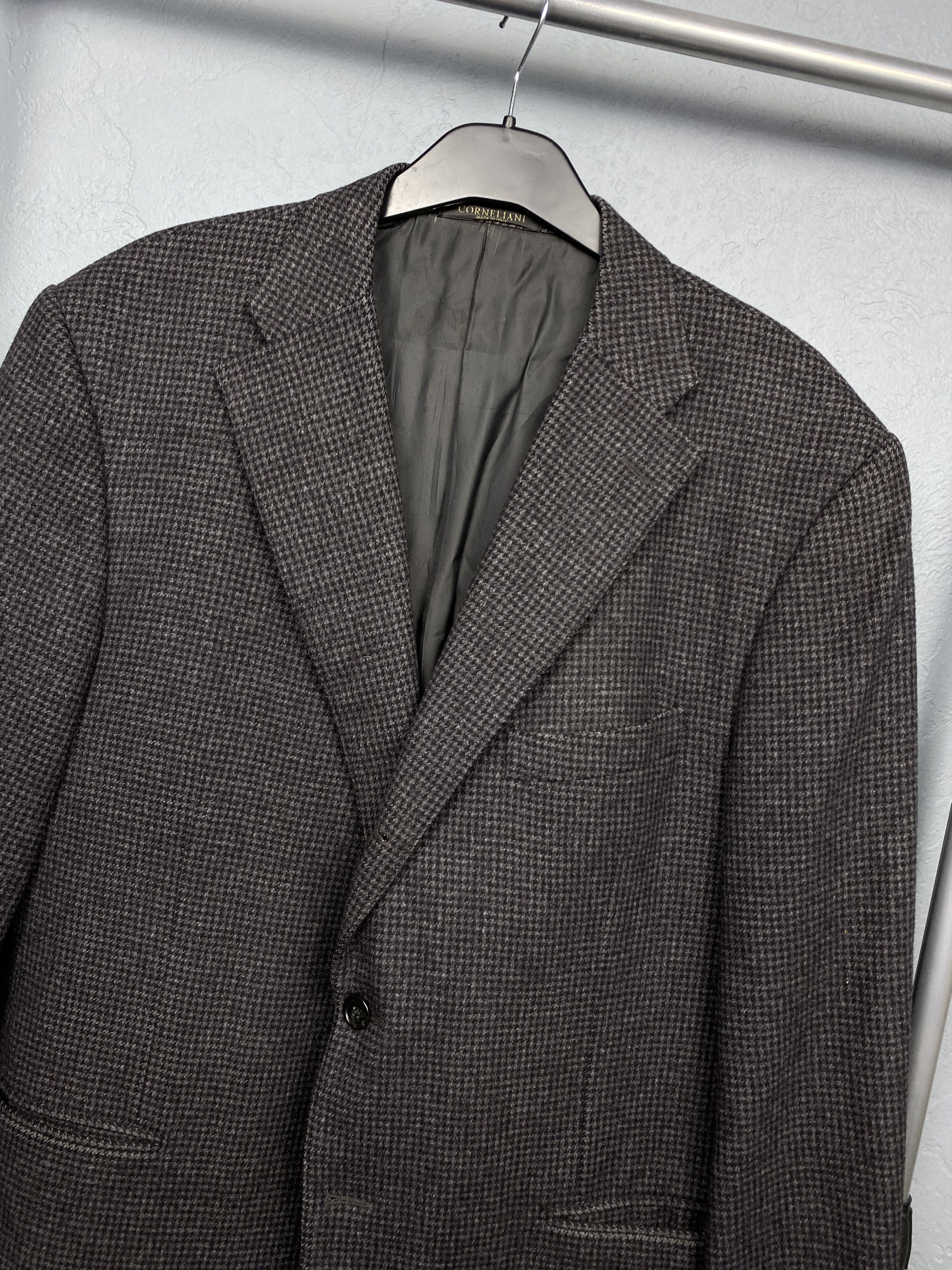 Corneliani × Vintage Corneliani Vintage Mens Wool Blazer Jacket Size US XL / EU 56 / 4 - 2 Thumbnail