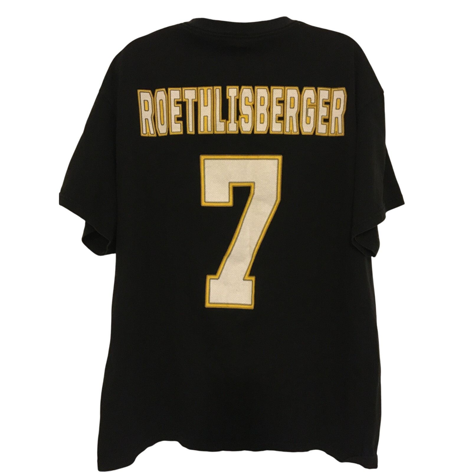 NFL Steelers NFL Team Apparel Roethlisberger 7 XL Black T Shirt Size US XL / EU 56 / 4 - 2 Thumbnail