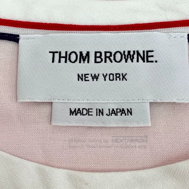 Thom Browne Thom Browne Pink cotton round-neck short-sleeved shirt wit Size S / US 4 / IT 40 - 6 Thumbnail