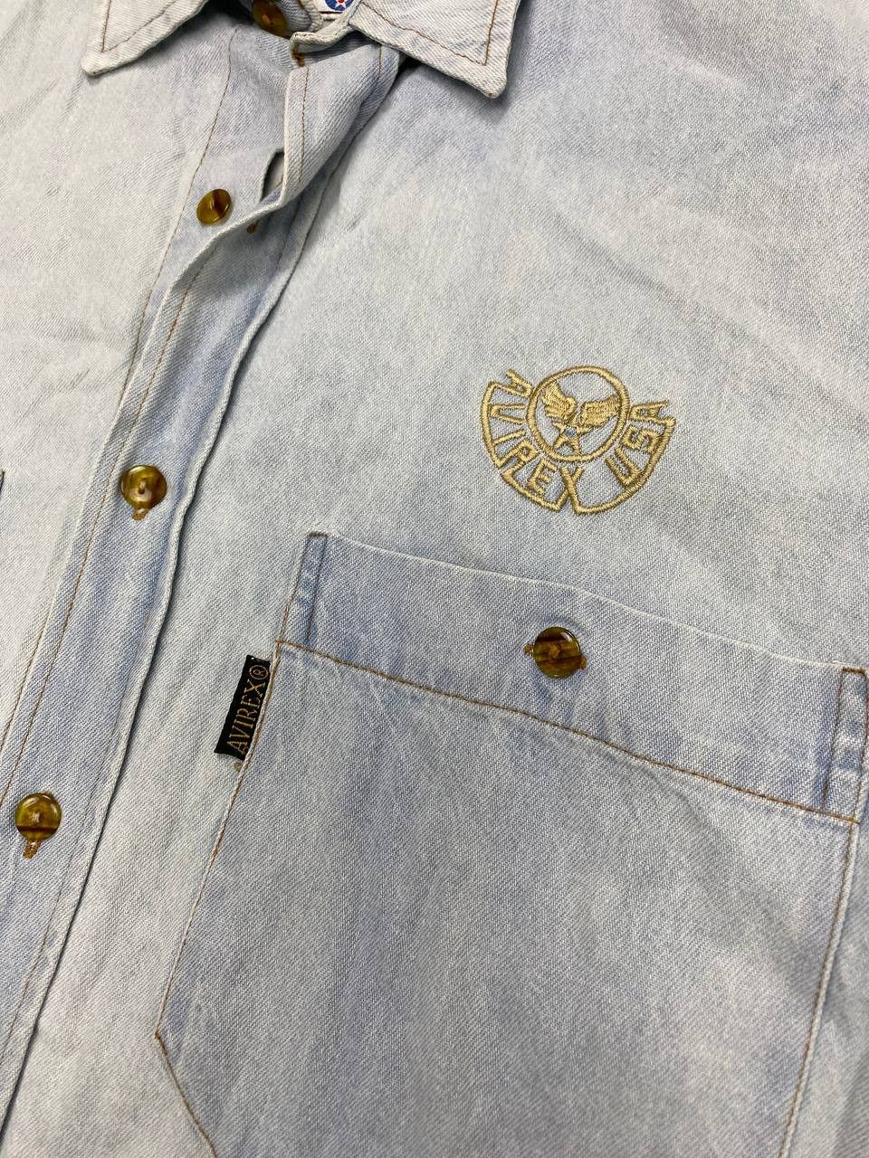 Avirex Avirex USA Light Blue Denim Shirt Vintage 90s Men M Size US M / EU 48-50 / 2 - 3 Thumbnail