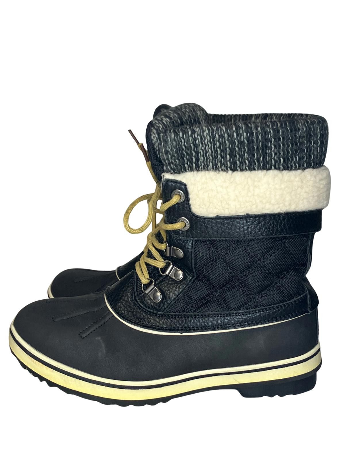 Other Cozy Winter Boots Faux Fur Lined Black 8.5 Women Size US 8.5 / EU 41-42 - 2 Thumbnail