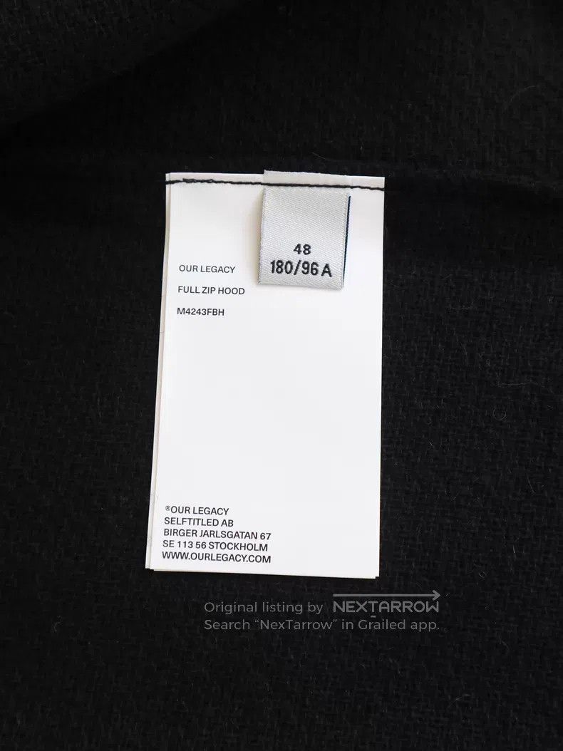 Our Legacy Our Legacy Black Mohair Hooded Zip-Up Jacket Size US M / EU 48-50 / 2 - 5 Thumbnail