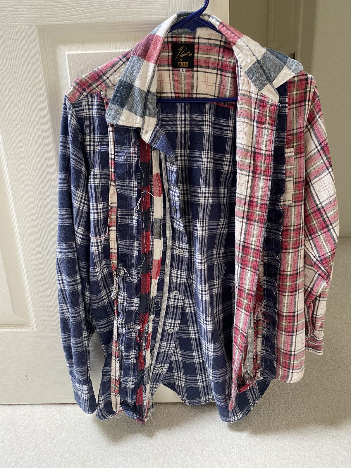 Kith×Needles Flannel Shirt フランネルシャツ XLよろしくお願い致します