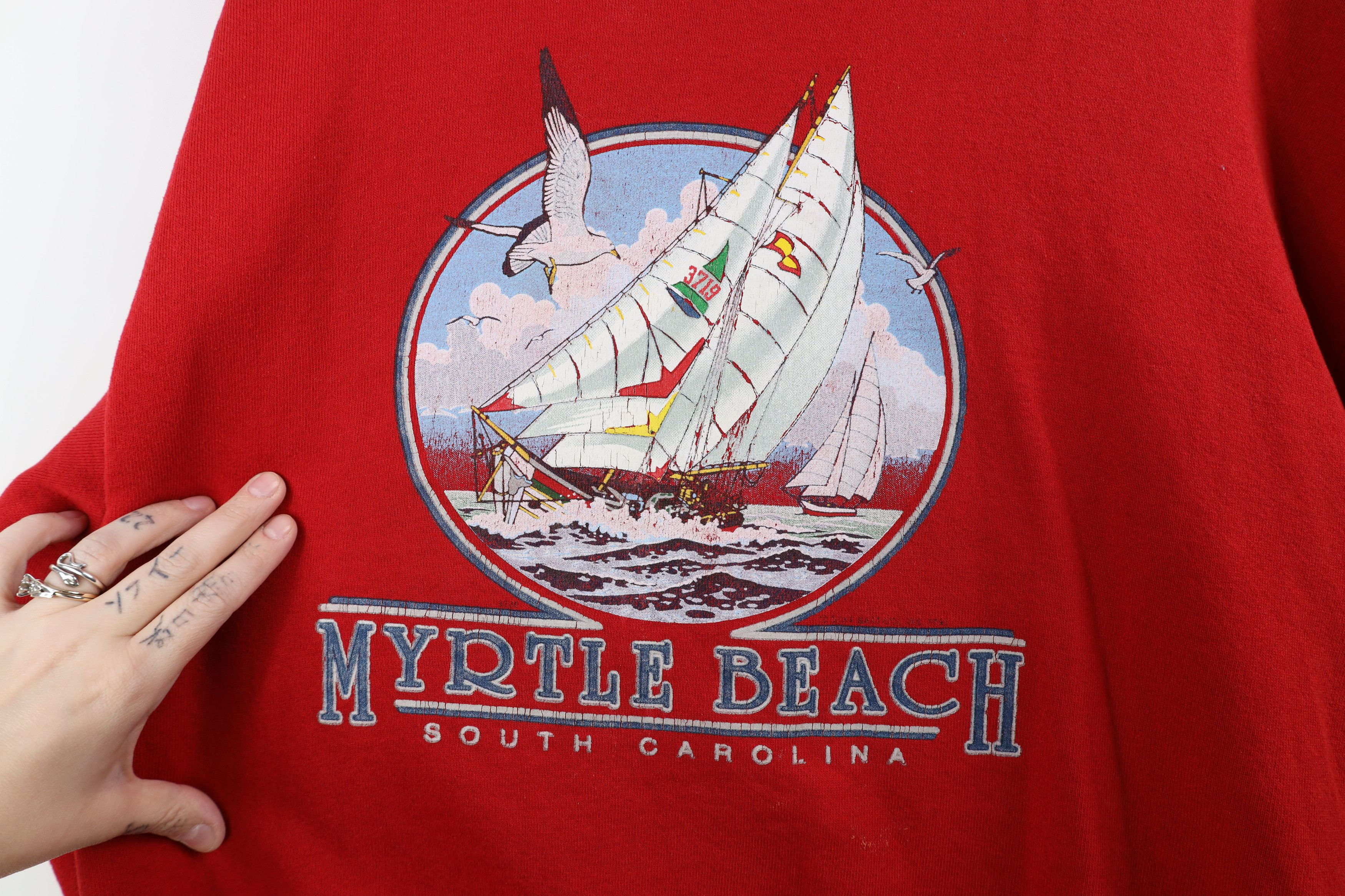 Vintage Vintage 90s Streetwear Carolina Sailboat Sweatshirt USA Size US XL / EU 56 / 4 - 4 Thumbnail