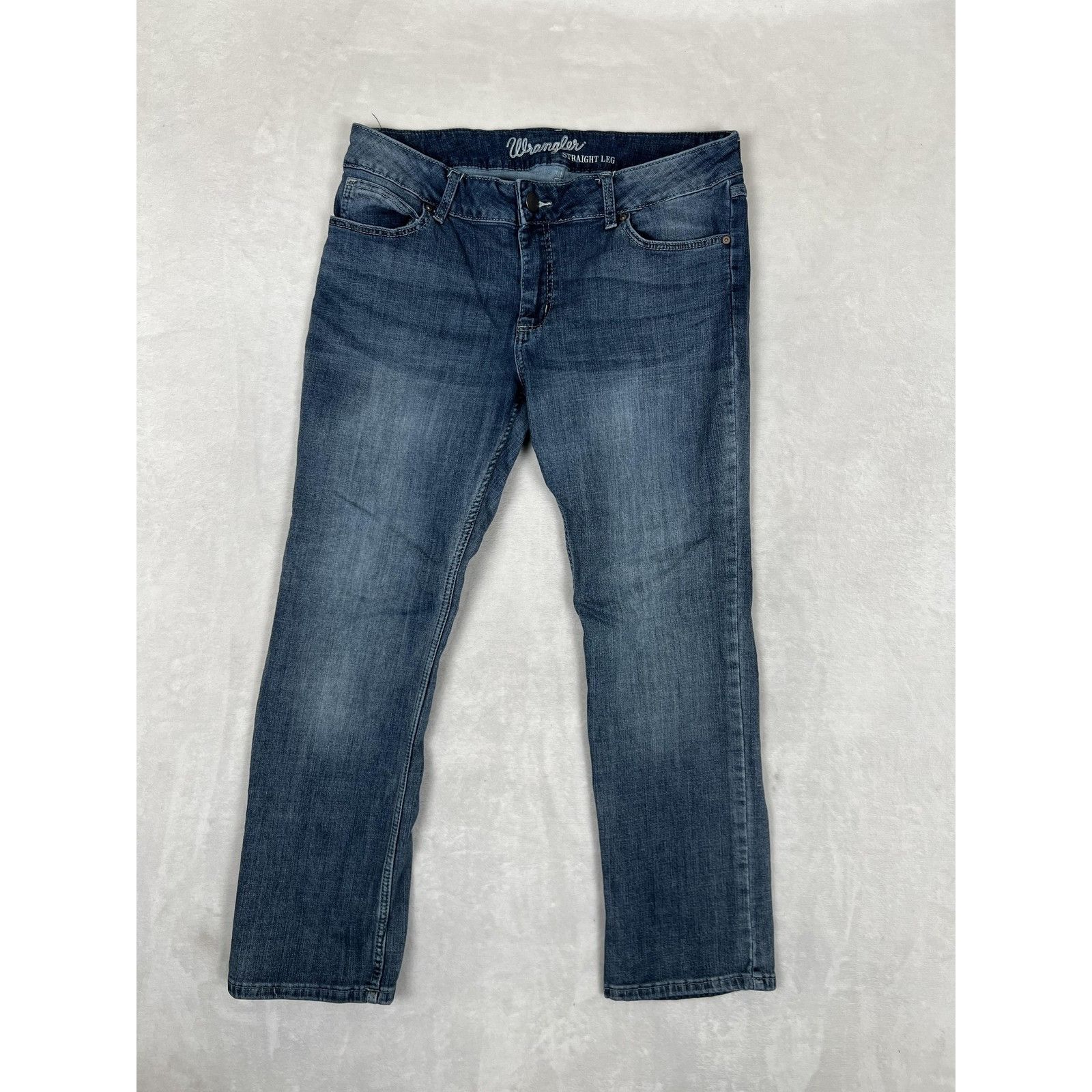 Wrangler Wrangler Straight Leg Jeans Women's 15 Blue Medium Wash Regu Size 34" / US 12 / IT 48 - 2 Thumbnail