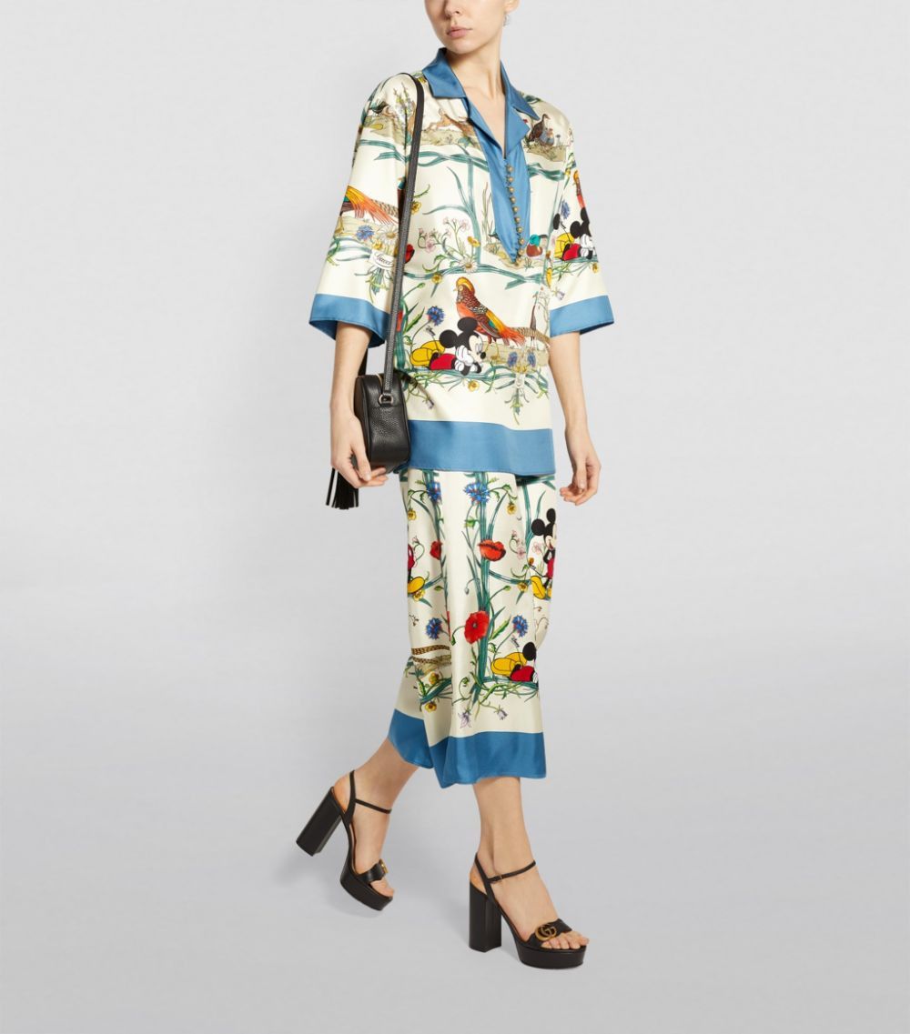 Disney × Gucci Gucci x Disney Silk Shirt Blouse Mickey Mouse Size M / US 6-8 / IT 42-44 - 3 Thumbnail