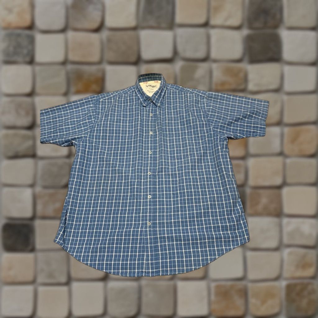 Wrangler Wrangler Short Sleeve Shirt Men's XL Blue White Plaid Button-Up Western Clothing Size US XL / EU 56 / 4 - 1 Thumbnail