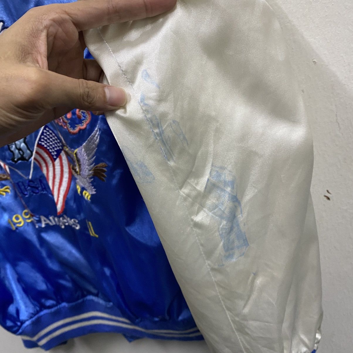 Tedman Ted Company Sukajan Jacket USA Los Angeles Eagle Devil Satin Size US L / EU 52-54 / 3 - 11 Thumbnail