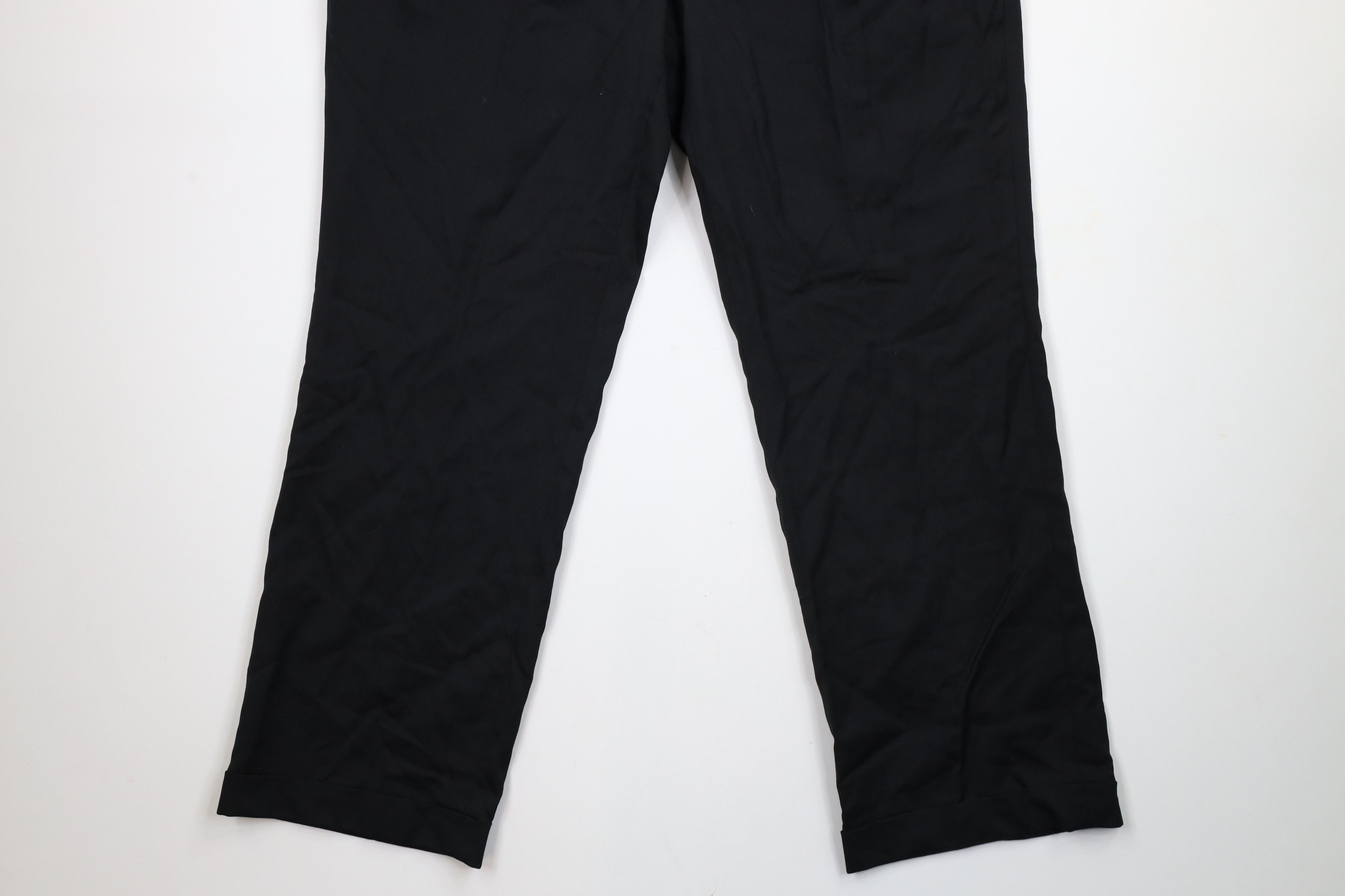 Vintage Vintage 90s Streetwear Pleated Cuffed Wide Leg Pants Black Size US 36 / EU 52 - 4 Thumbnail
