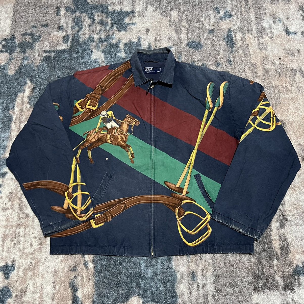 Vintage RARE polo ralph lauren horse man jacket