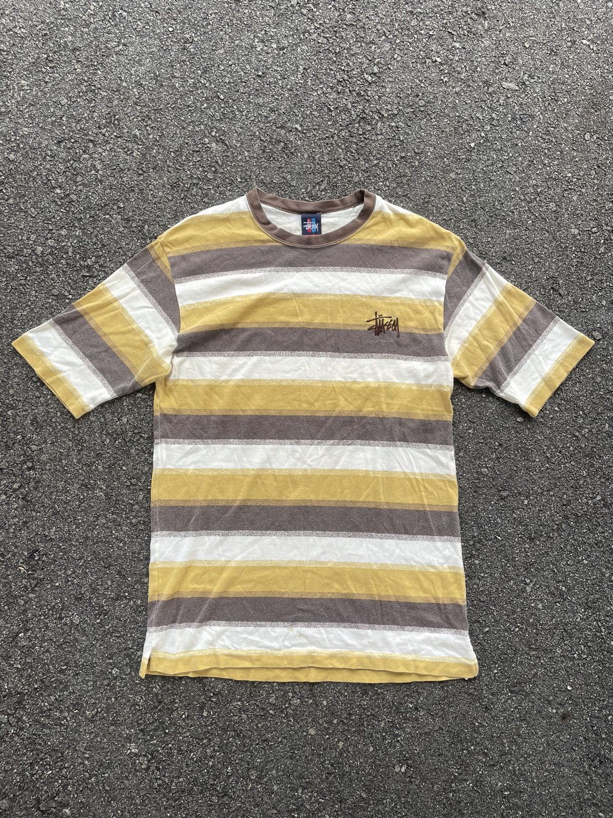 Stussy × Vintage Stussy Stripe Vintage Tee Size US M / EU 48-50 / 2 - 1 Thumbnail
