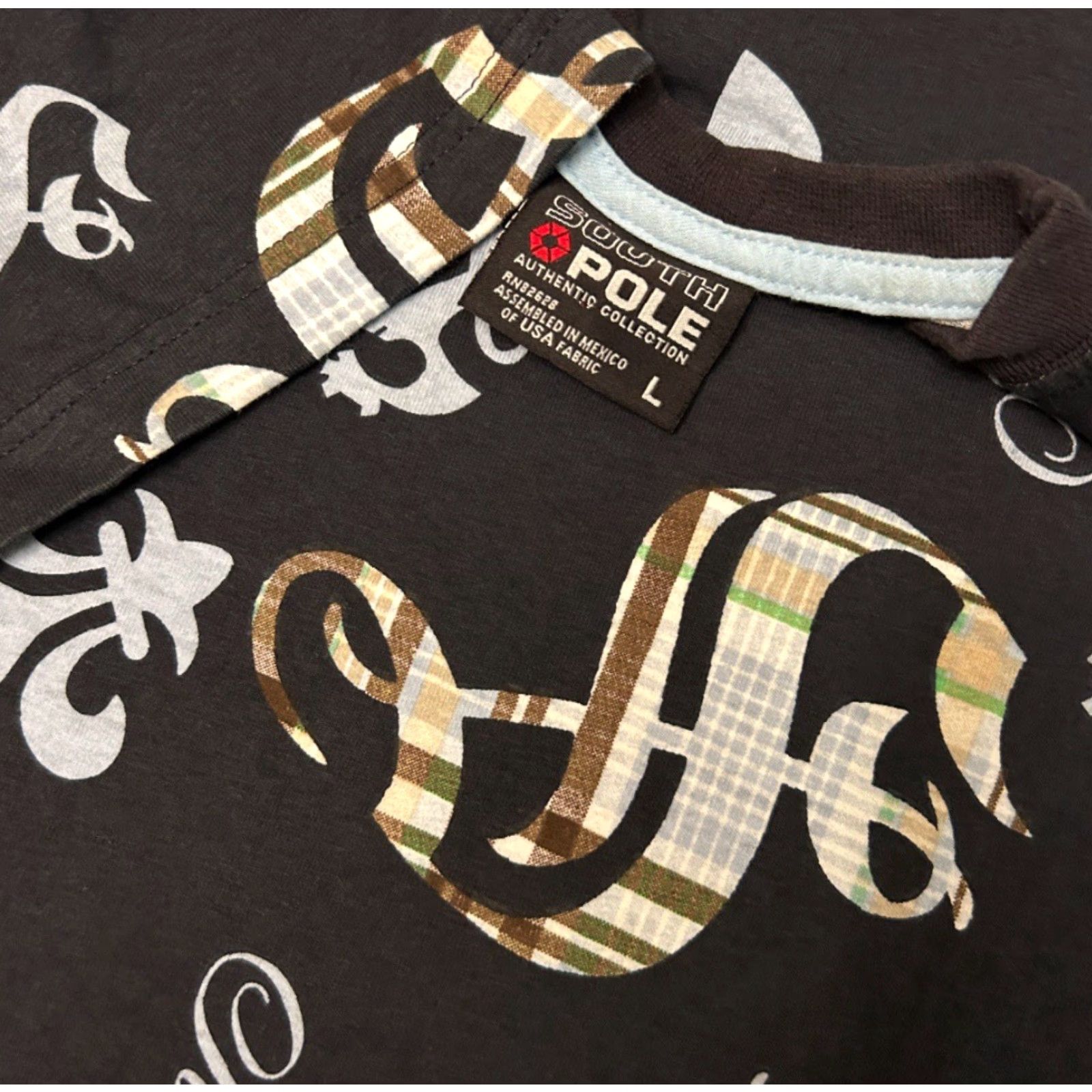 Southpole VINTAGE Southpole T-Shirt L Black Double-Sided All Over Print Hip Hop 90s Grunge Y2K Punk Skater Mens Size US L / EU 52-54 / 3 - 3 Thumbnail